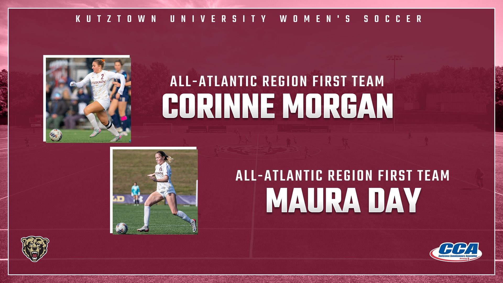 Corrine Morgan, Maura Day earn CCA 2025 All-Atlantic Region First Team Honors Graphic