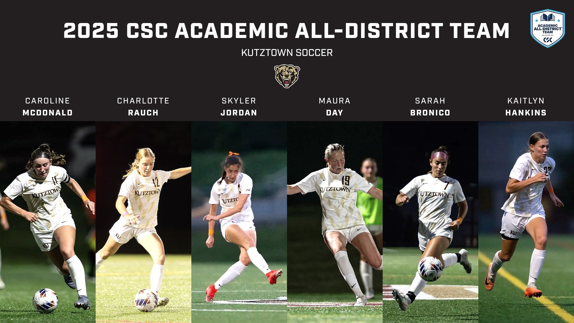 2025 Academic All District Team Graphic - KU WSOC