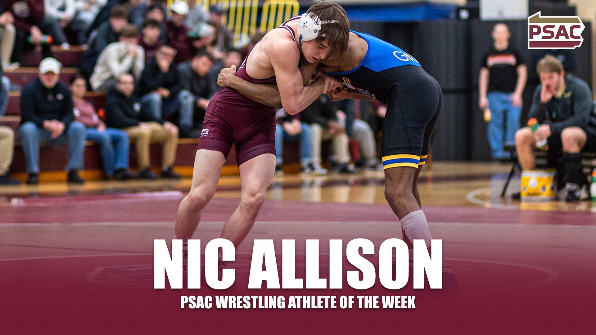 Nic Allison earns first PSAC Wrestler of the Week in 2025, 11.4.25