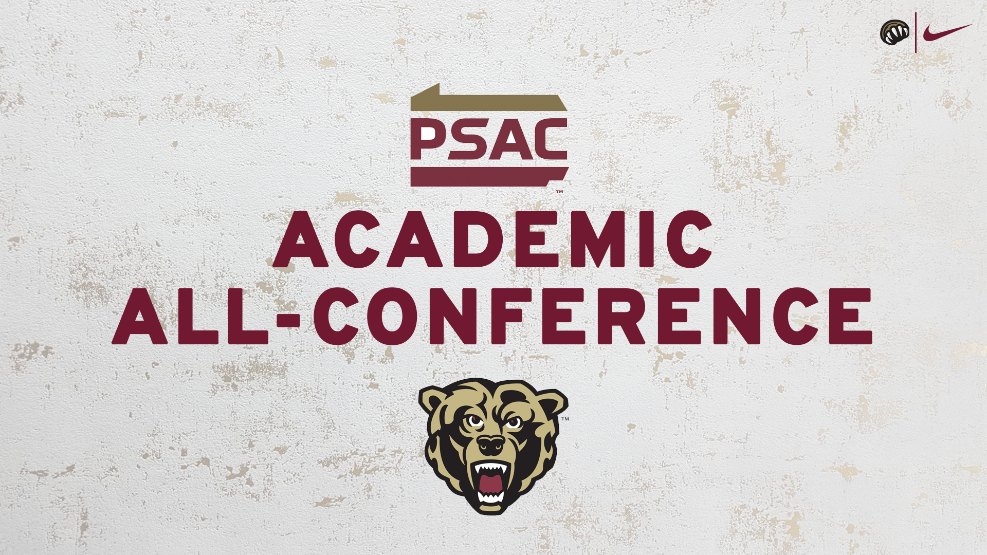 Kutztown PSAC Academic All-Conference Graphic