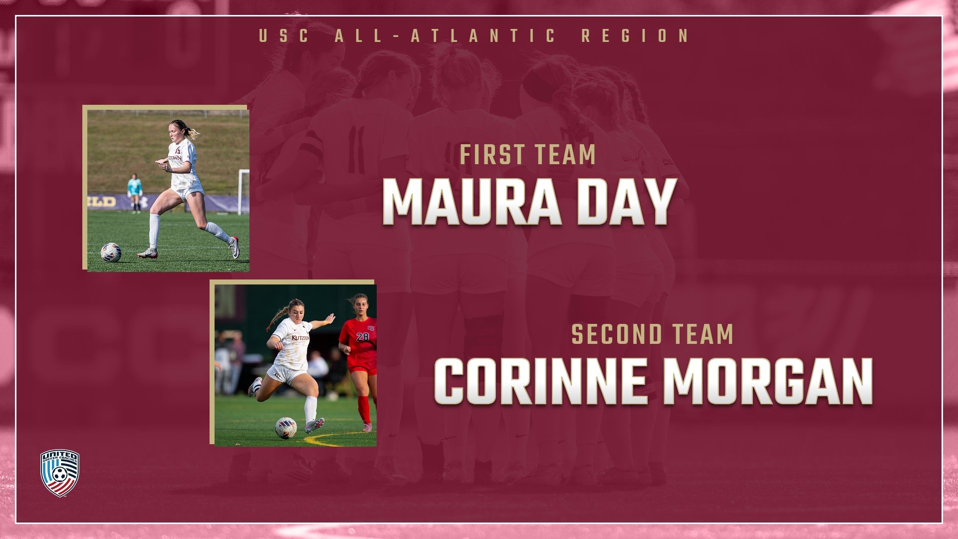 Maura Day (first team) & Corinne Morgan (second team)  earn USC NCAA All-Atlantic Region Honors