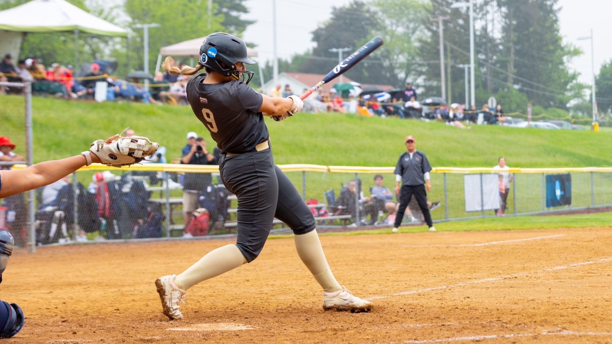 Kristin Geesey swinging at a pitch vs. Shippensburg, 5/15/25