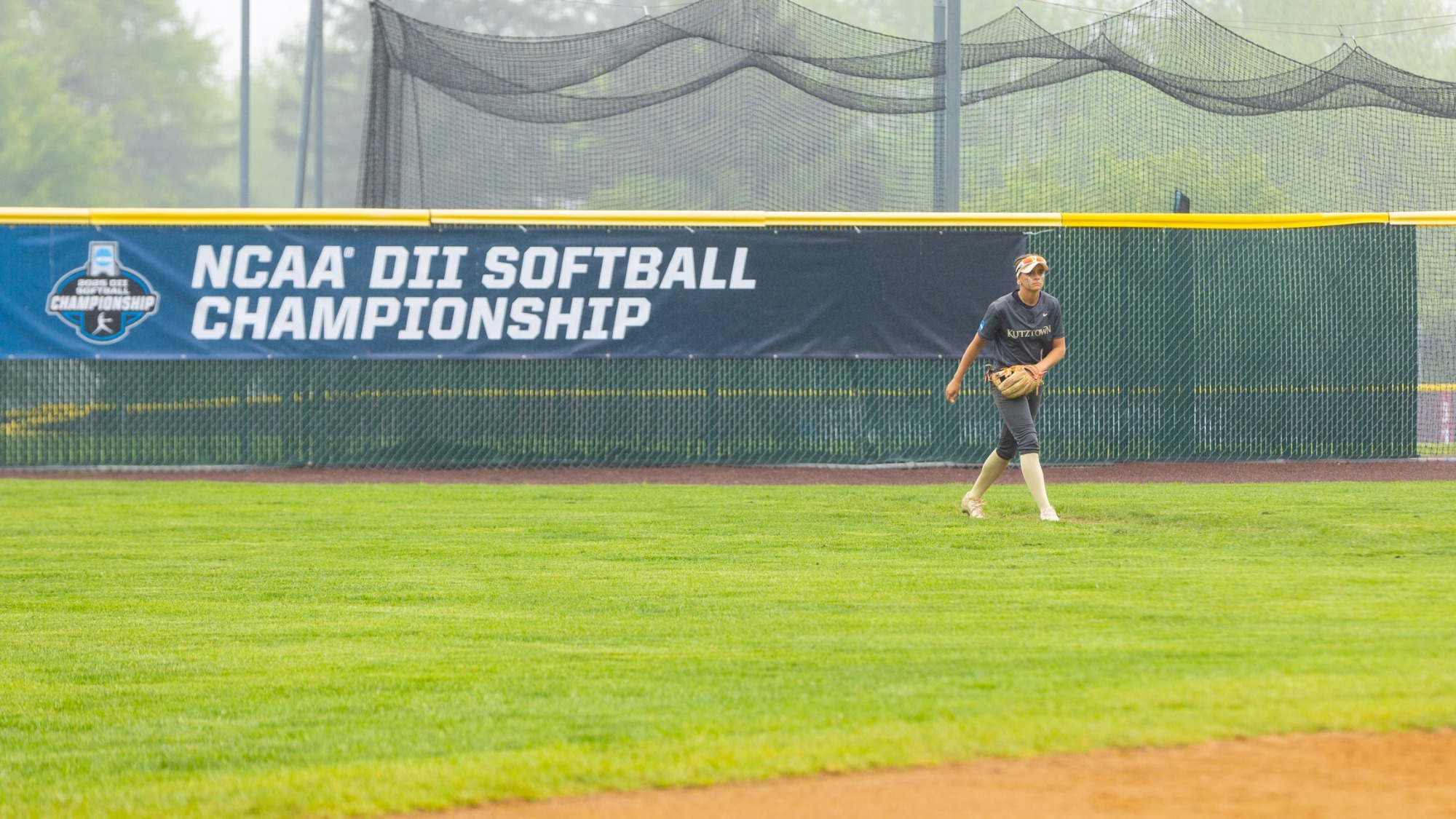 Brianna Stocklin standing in center field vs. Shippensburg, 5/15/25