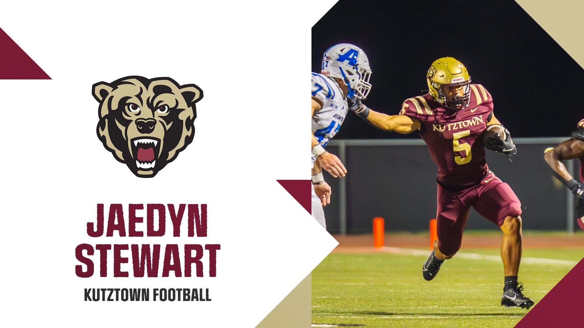 Golden Bear Football Set To Host Four Prospect Camps Beginning This Jaedyn Stewart Kutztown Football Graphic