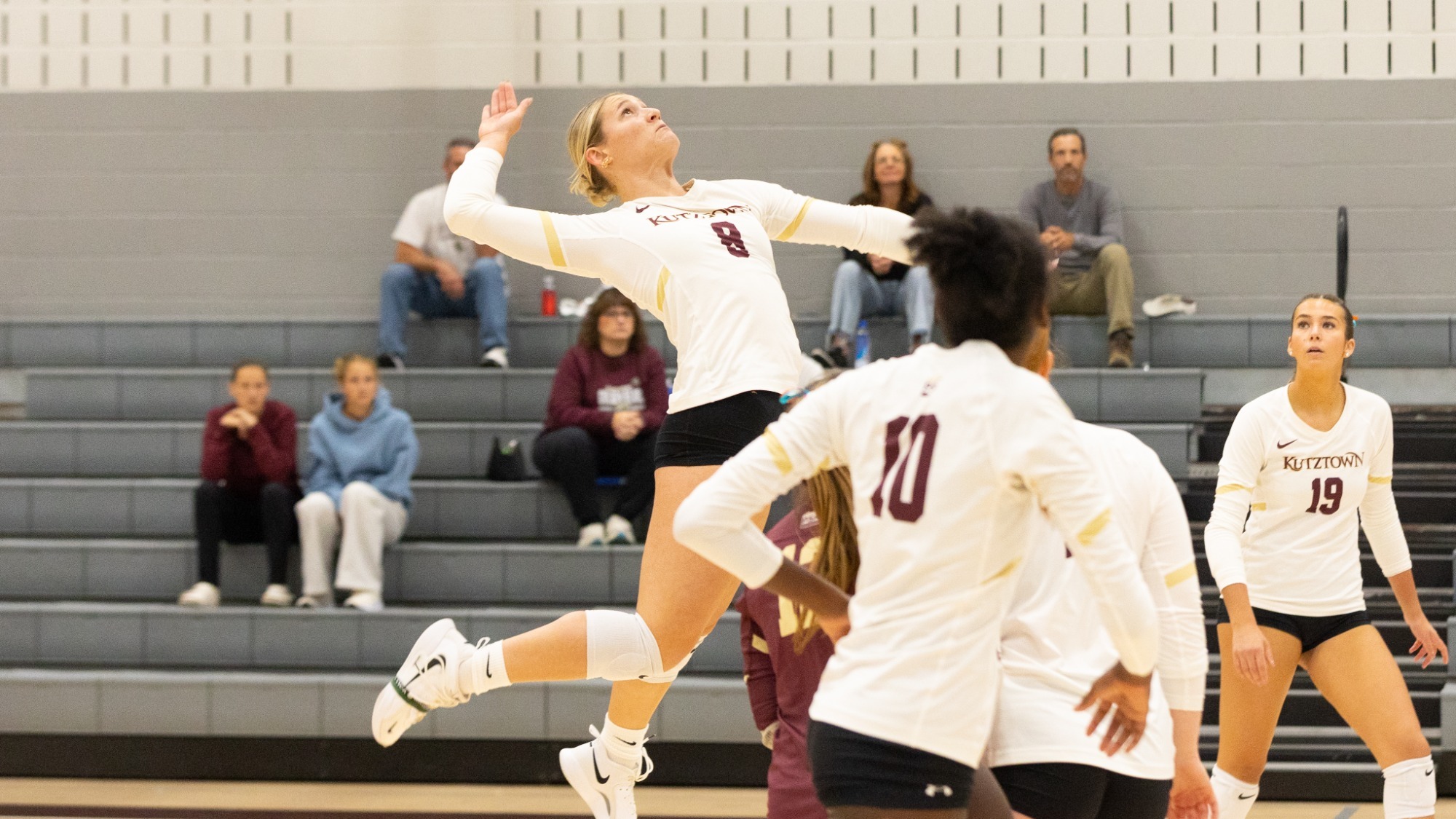 Paige Skinner going up for an attack vs. Lackawanna, 9/22/2026