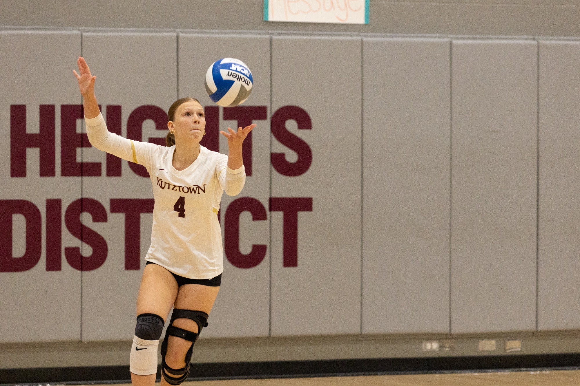 Kristina Diaz going up for a serve vs. Lackawanna, 9/22/26