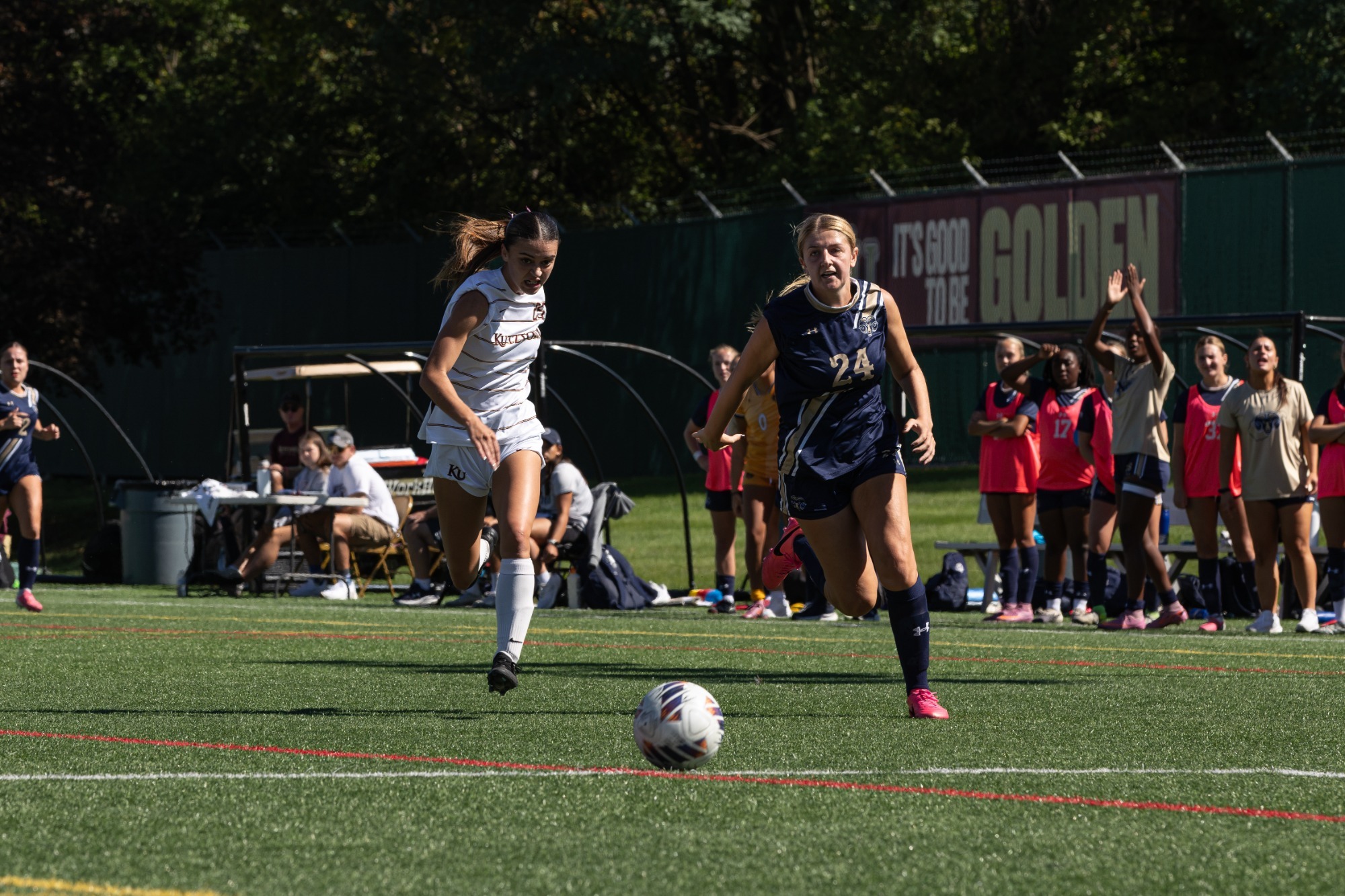 Emma Gonzalez running to the ball vs. Shepherd, 10/3/26