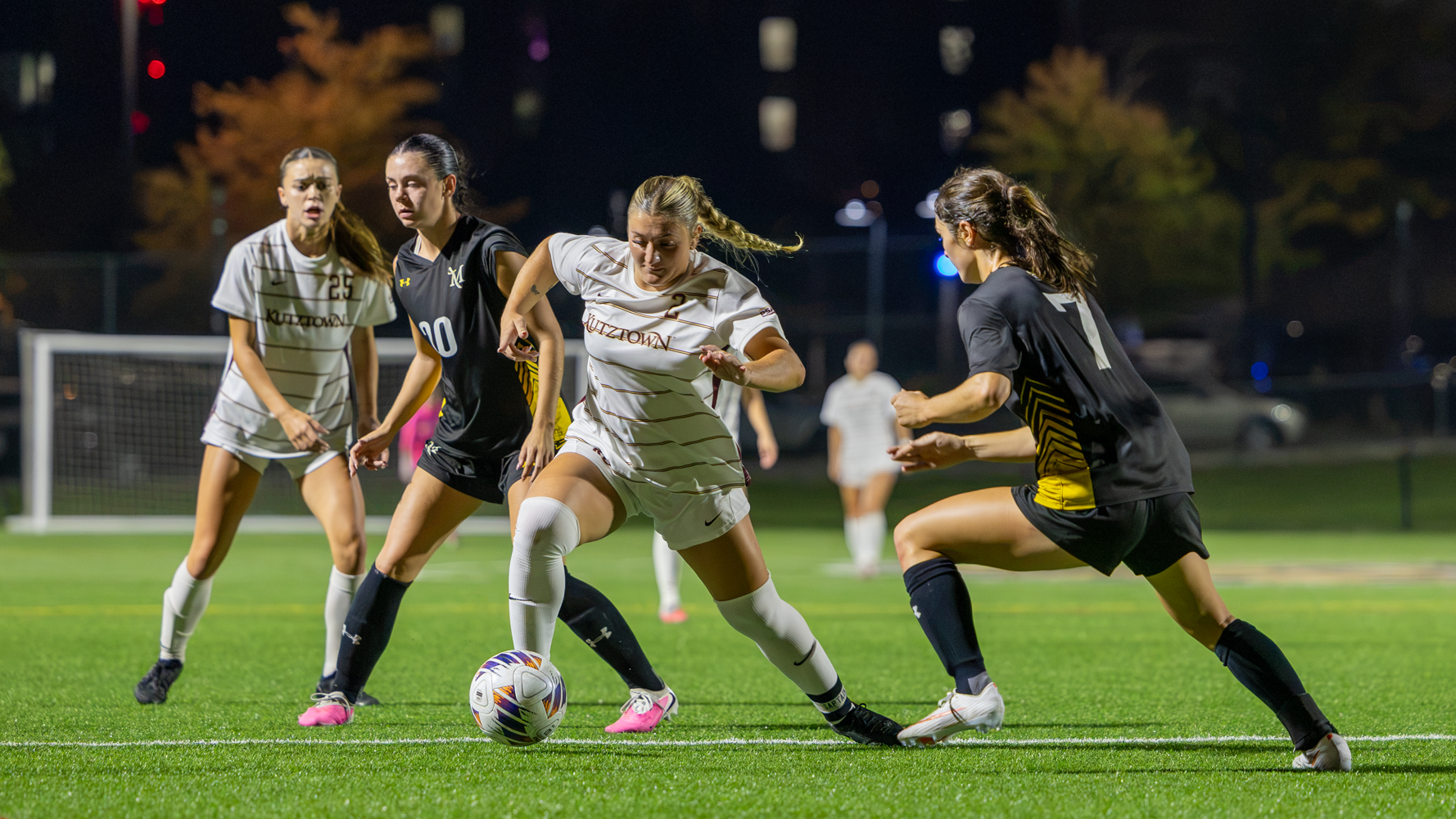 Corinne Morgan of the Kutztown University women's soccer team competes against Millersville on Sept. 30, 2026.