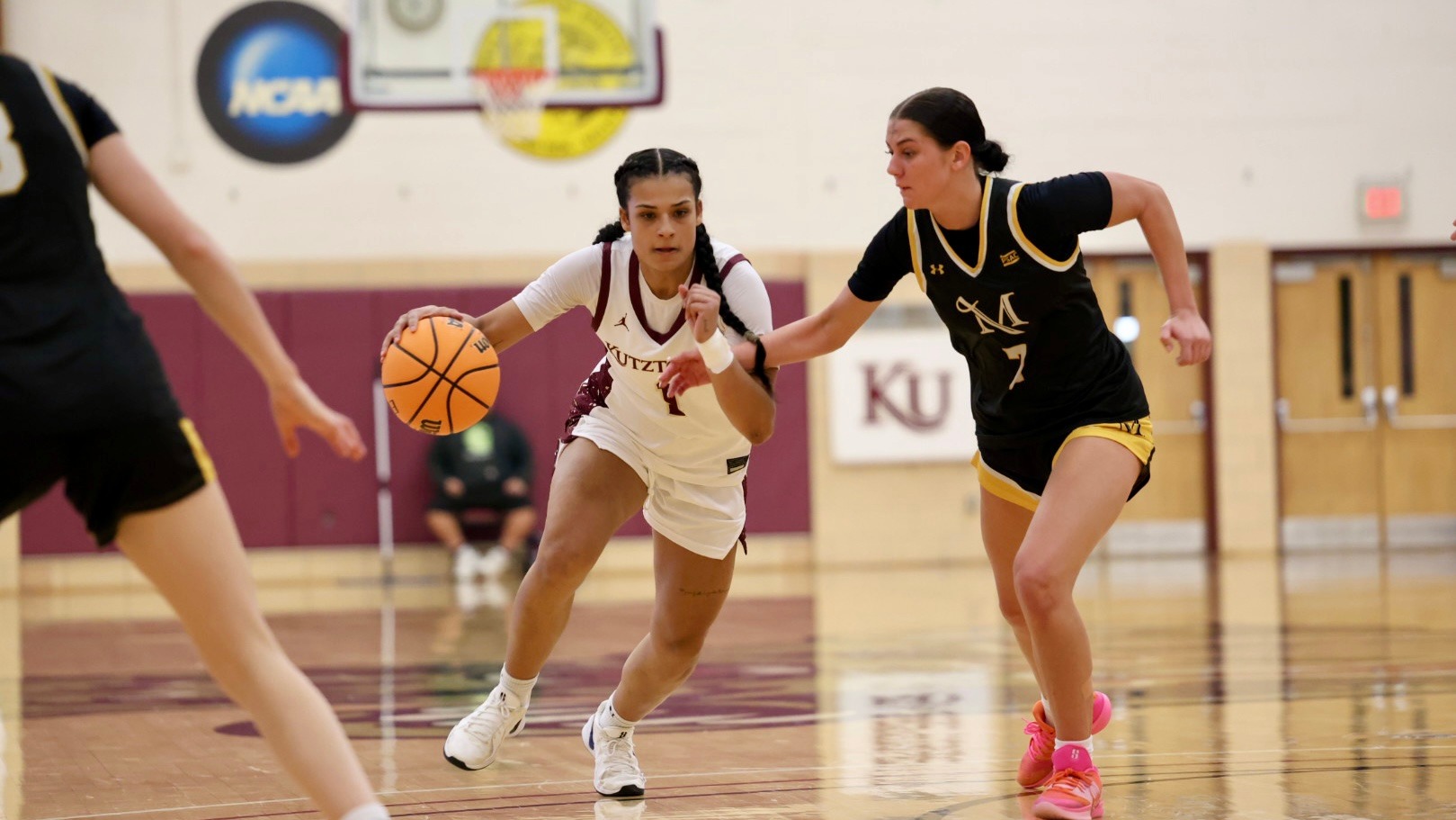Danae Ellzy driving to the basket vs. Millersville, 2/18/26