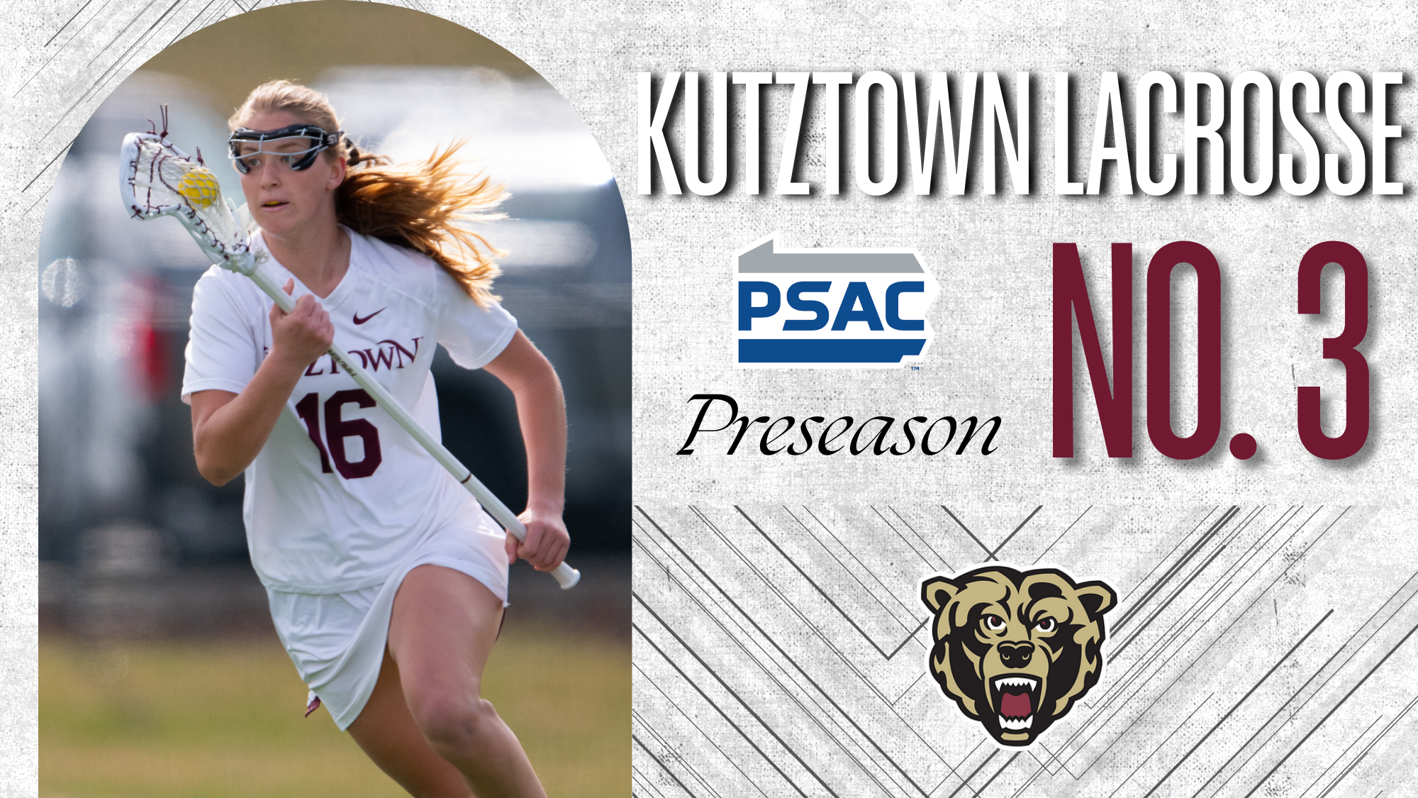 Graphic for KU Lacrosse 2026 Preseason PSAC East Poll, picked 3