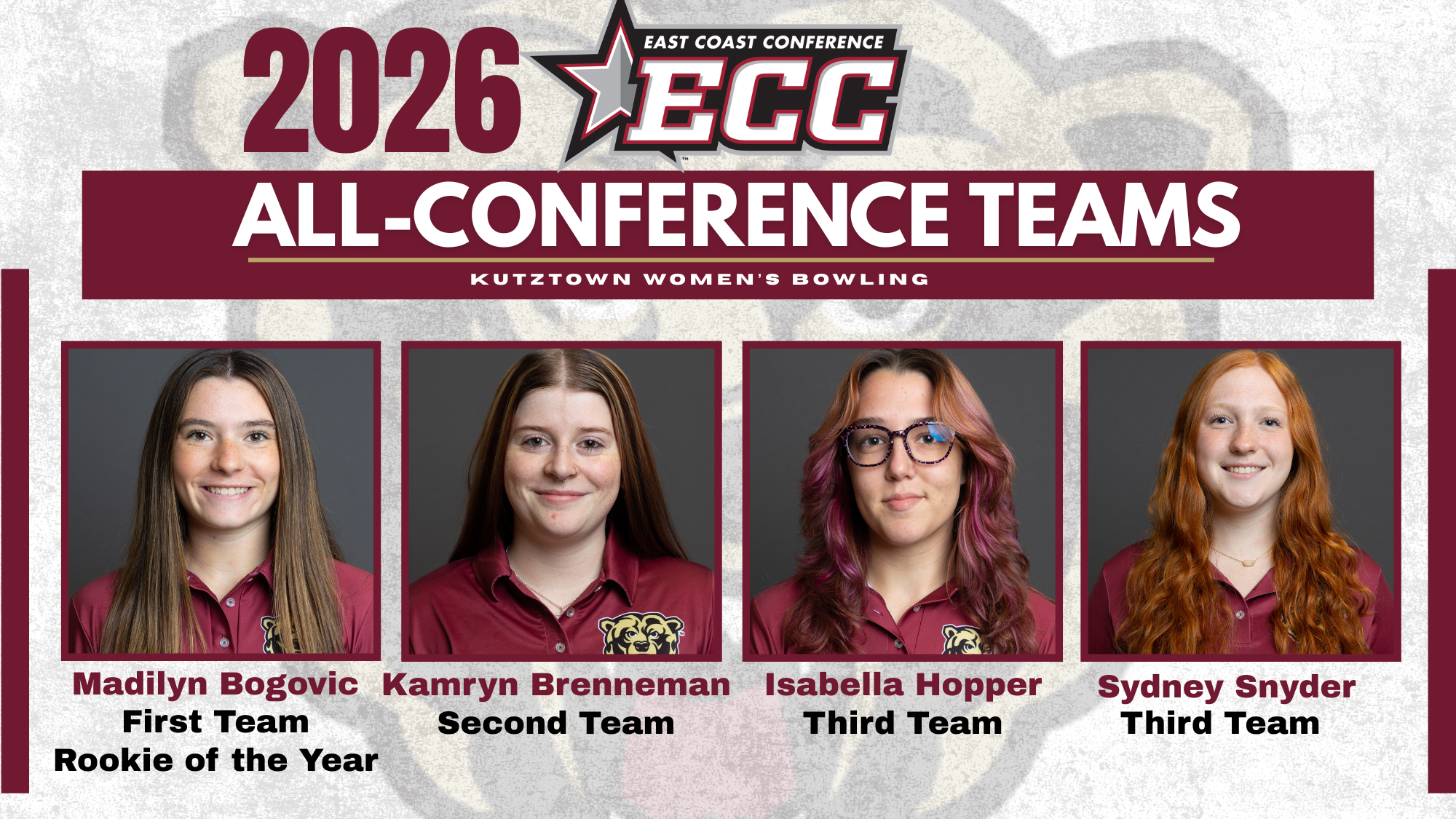 Bogovic (1st, ROTY), Brenneman (2nd), Snyder (3rd), Hopper (3rd)