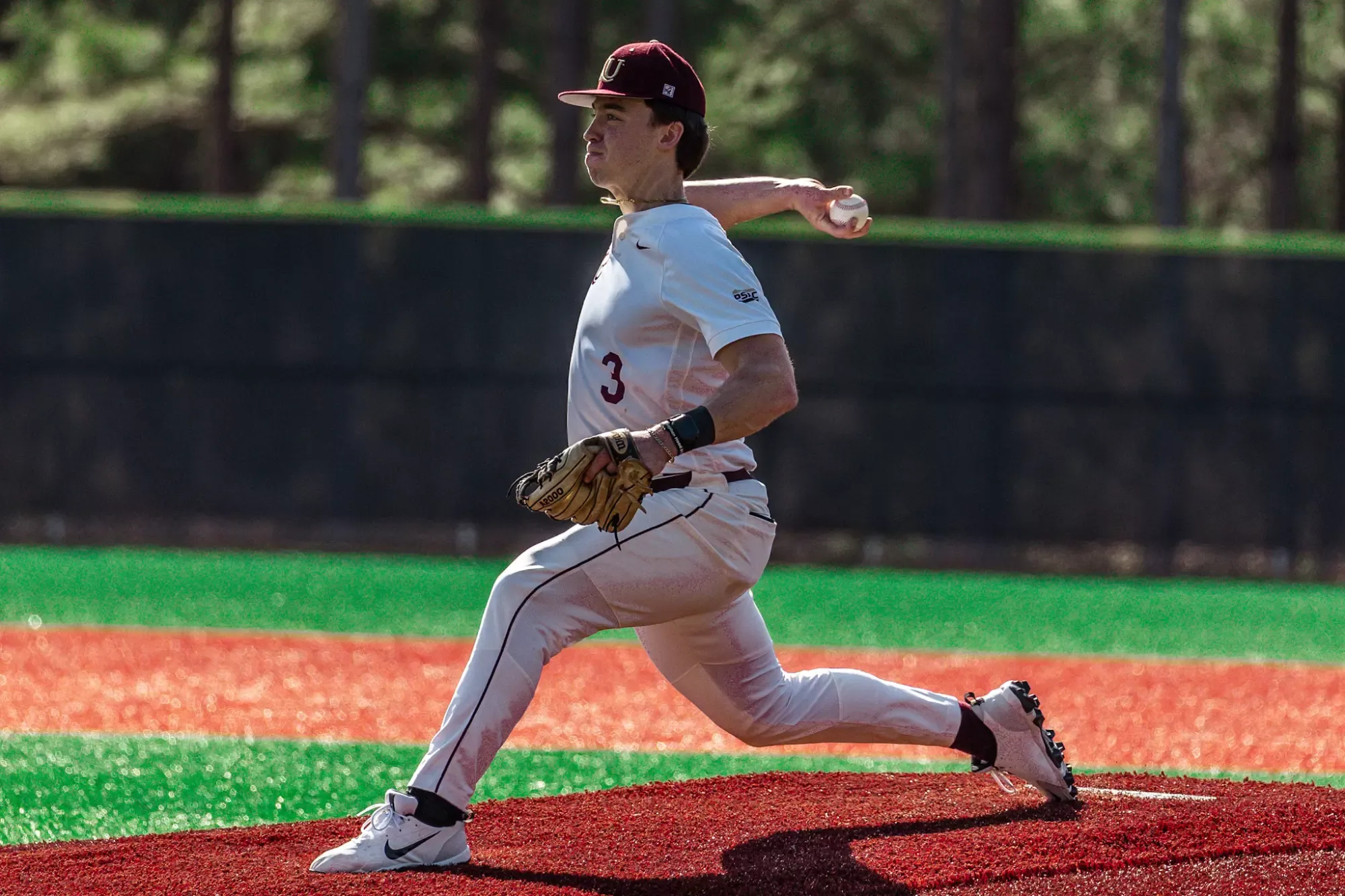 Zack Wertman on the mound in relief against Slippery Rock 022026