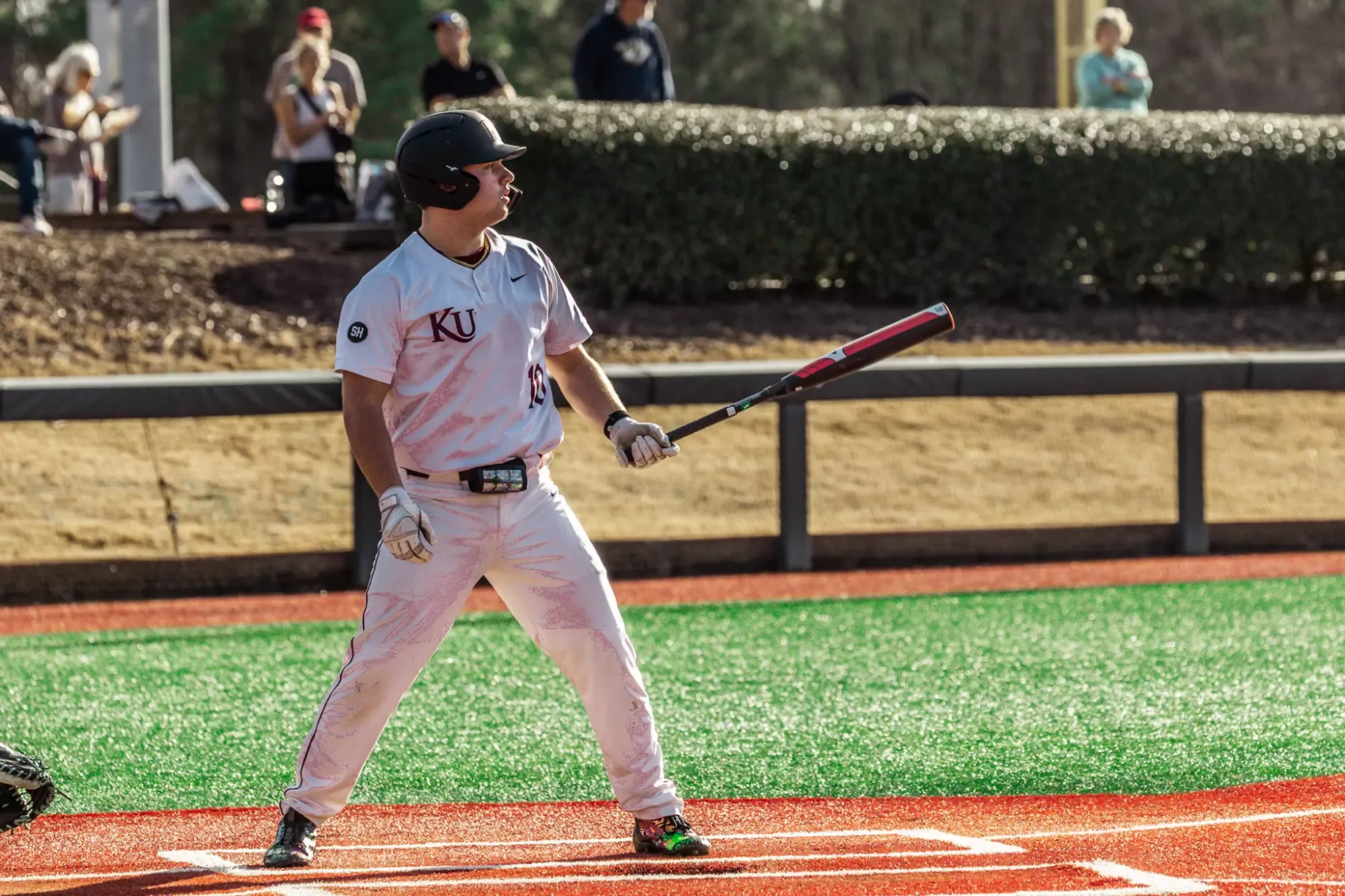 Bennett Secrest batting against Slippery Rock 022026