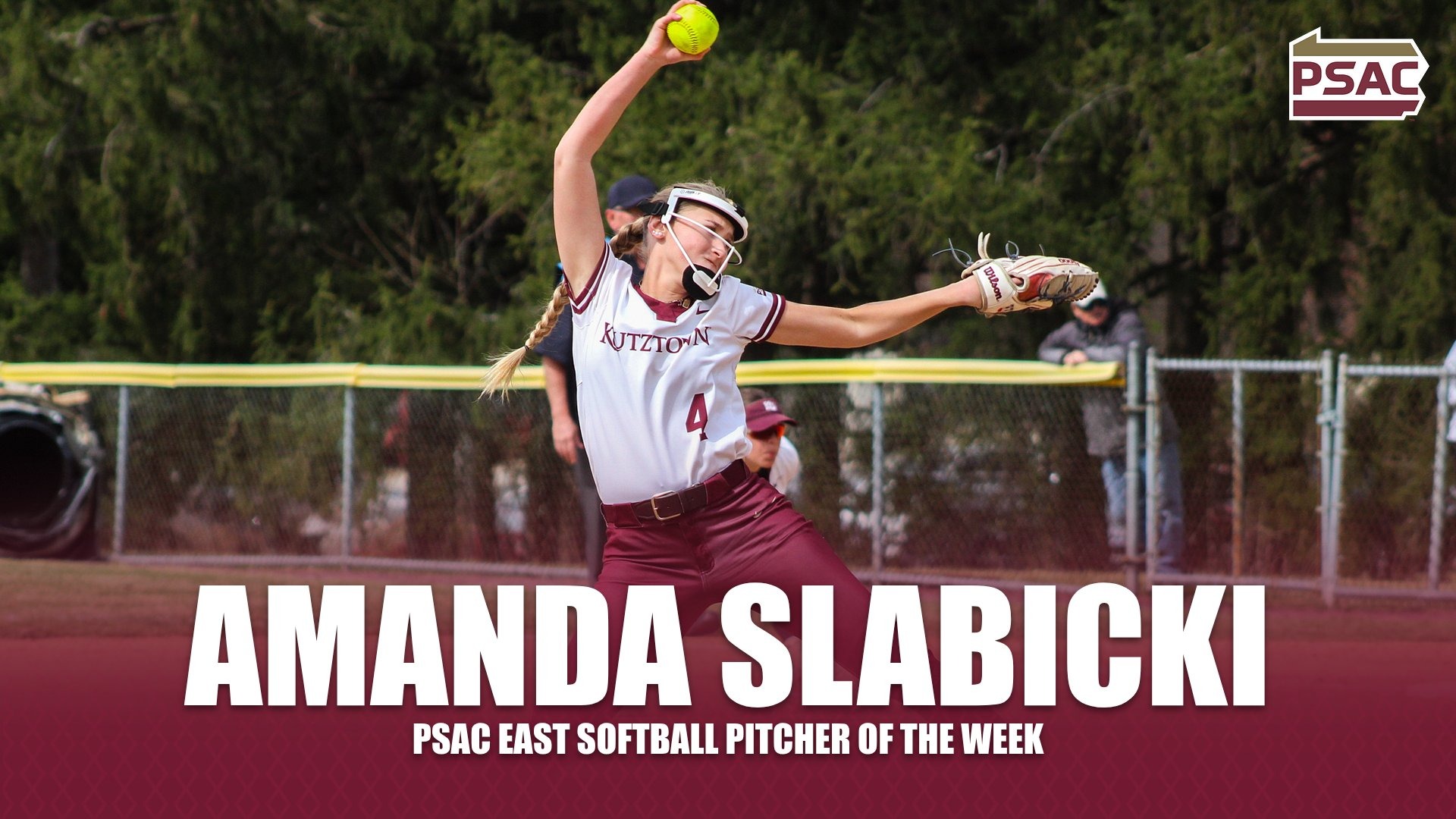 Amanda Slabicki earns PSAC East Softball Pitcher of the Week, 3.23.26