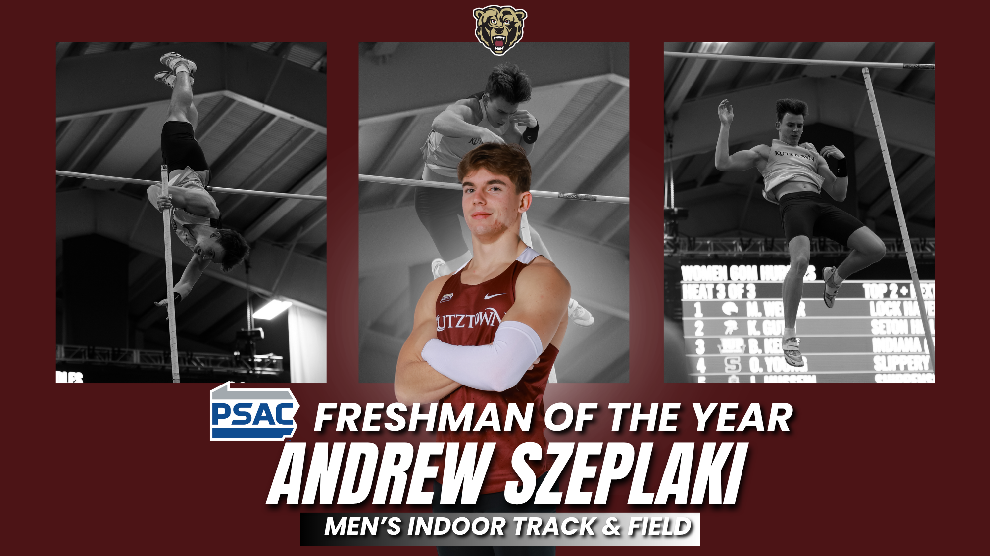 Andrew Szeplaki earns PSAC Freshman of the Year Men's Indoor Track and Field