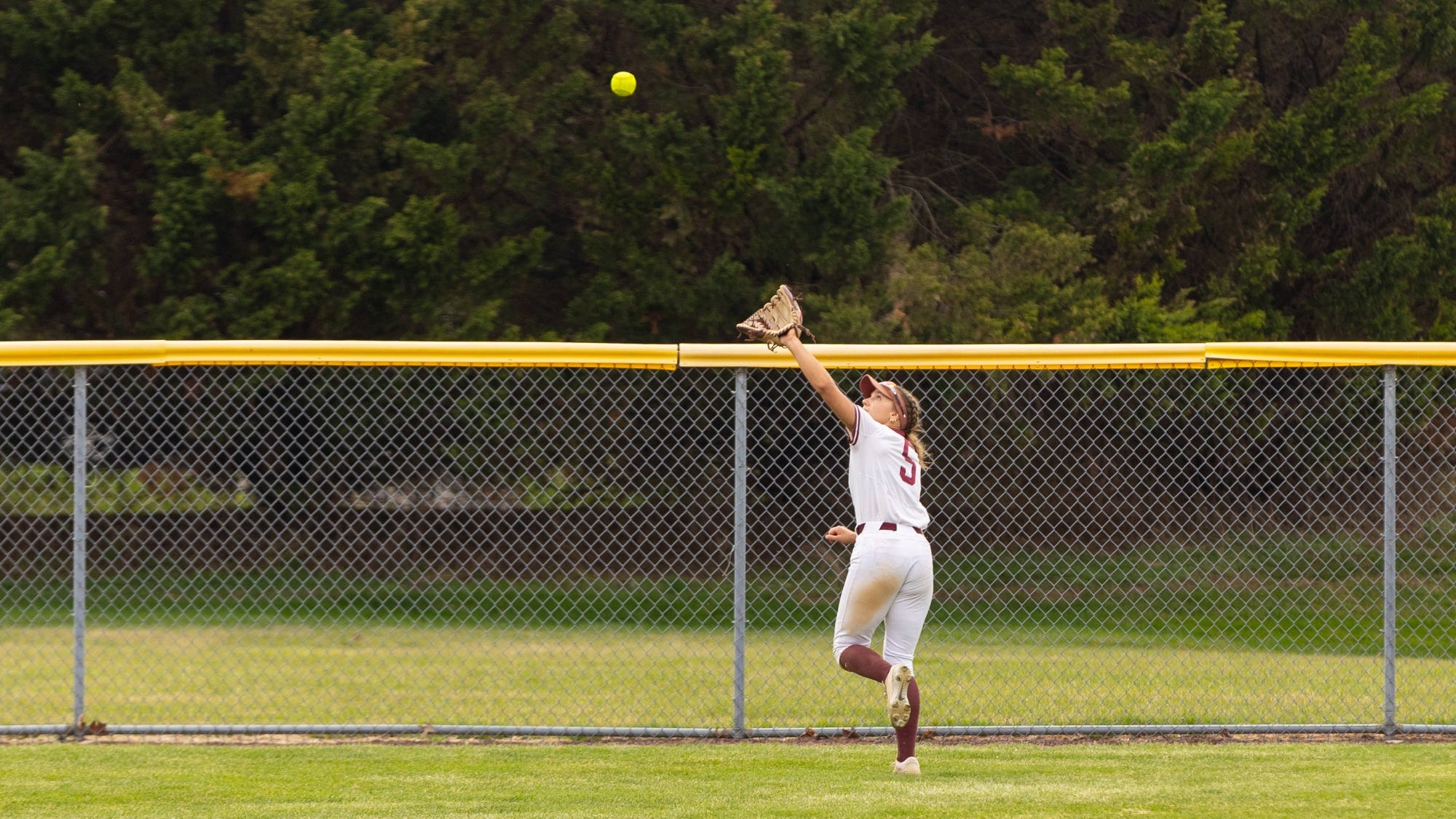 Emily Henn going to make a catch vs. West Chester, 3/31/26