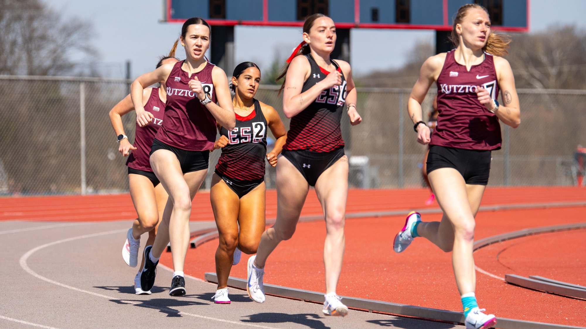 Kutztown women's track sprinters running at Keystone Challenge, 3/21/26