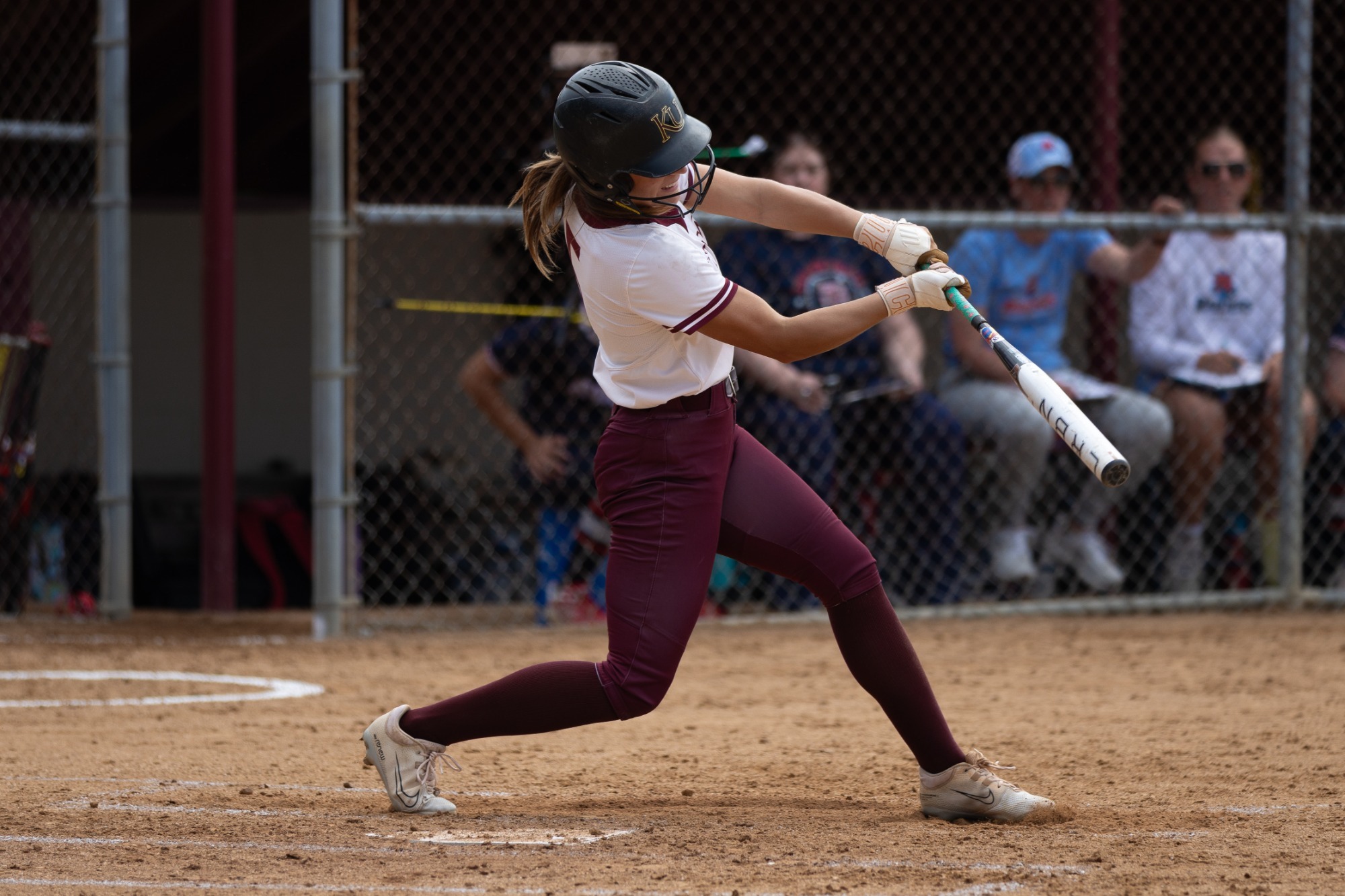 Emily Henn taking a swing vs. Shippensburg, 4/4/2026