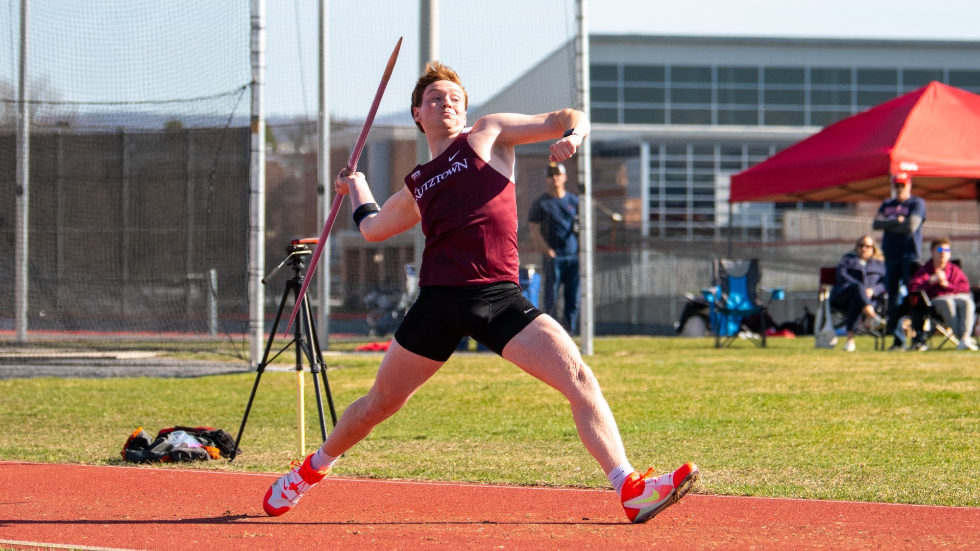 Kevin Givone throwing the javelin at the Keystone Challenge, 3/21/26