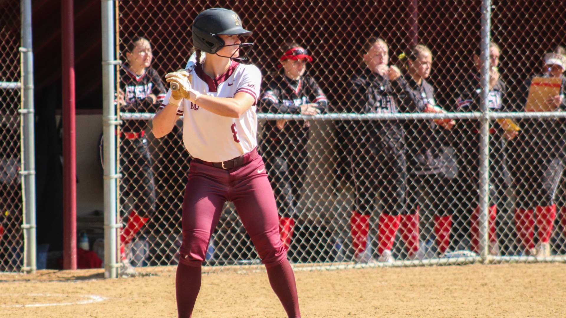 Jamie Madara of the Kutztown University softball team takes an at-bat during a game against East Stroudsburg 4/21/26.