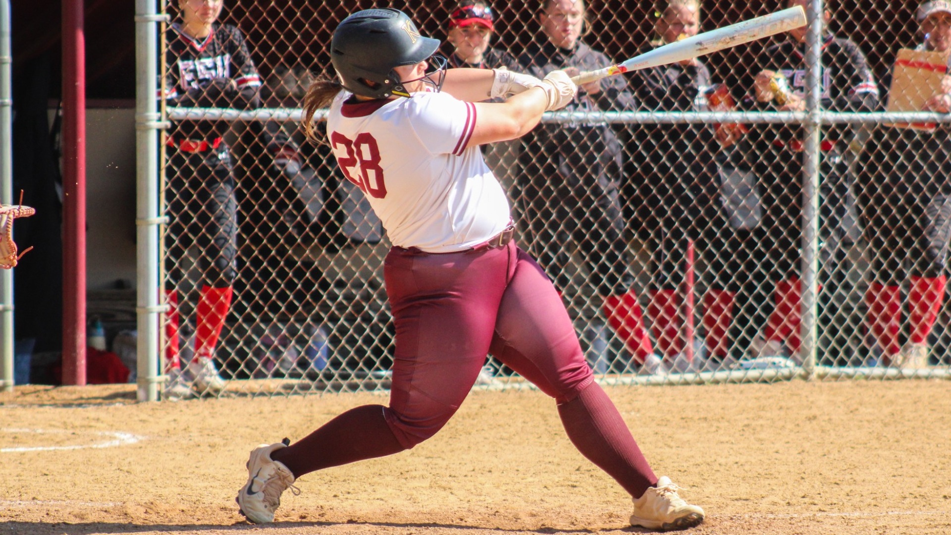 Samantha Paetow of the Kutztown University softball team swings during an at-bat against East Stroudsburg 4/21/26.