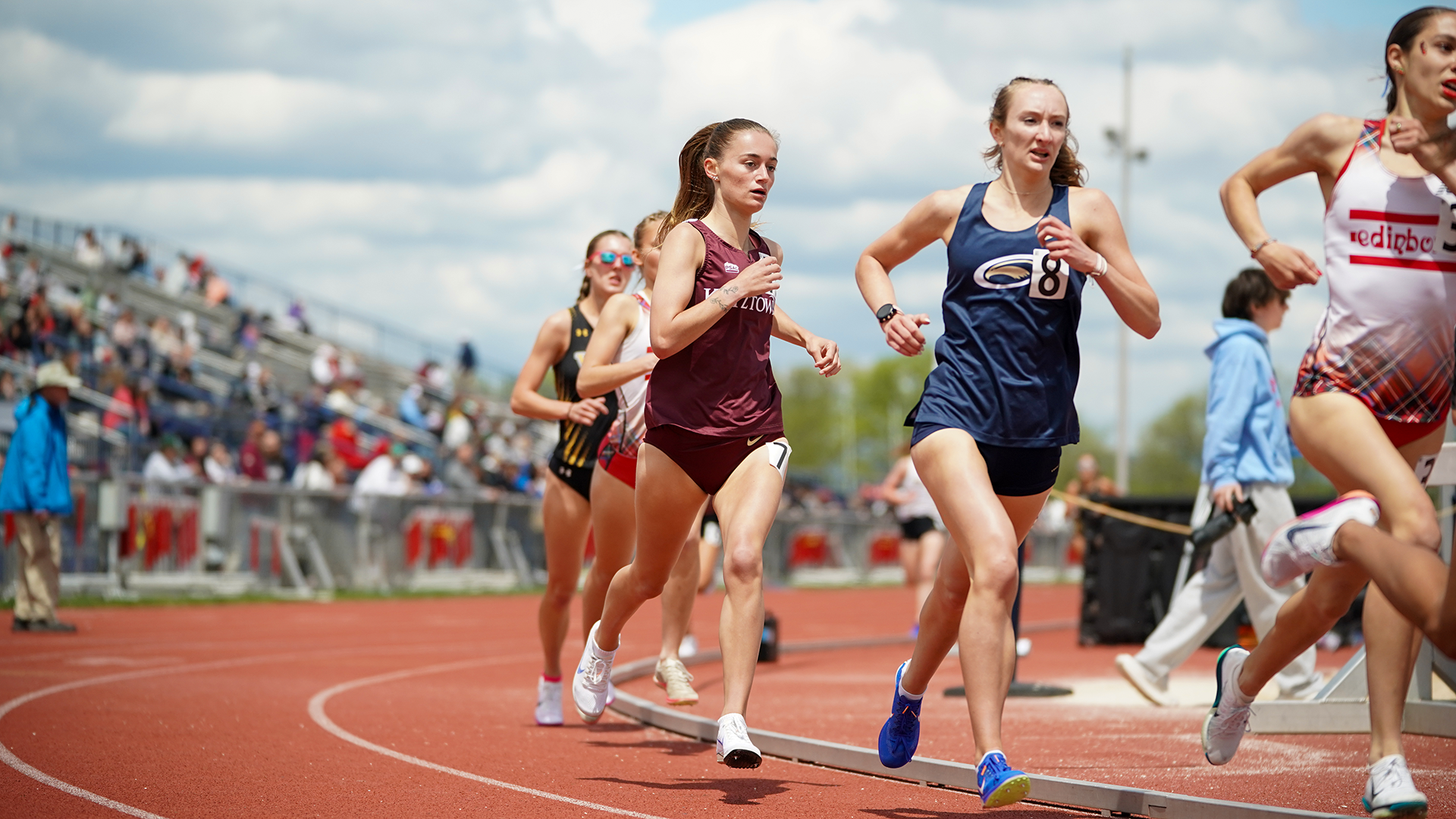 Gabby Keith of the Kutztown University women's track & field team competes in the 1500m run at the PSAC Outdoor Championships on Saturday, May 2, 2026. Keith finished fifth in the event with a time of 4:43.21, the 10th fastest time in program history.