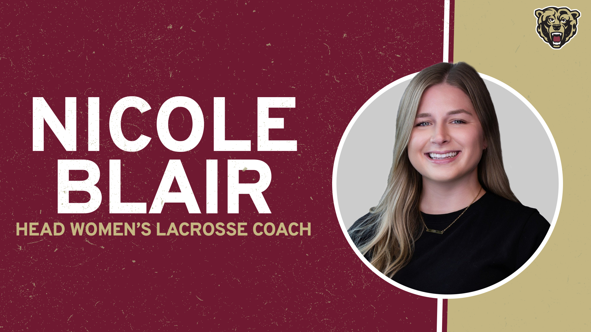 Nicole Blair Kutztown Head Women's Lacrosse Coach Hiring Graphic 9/1/26