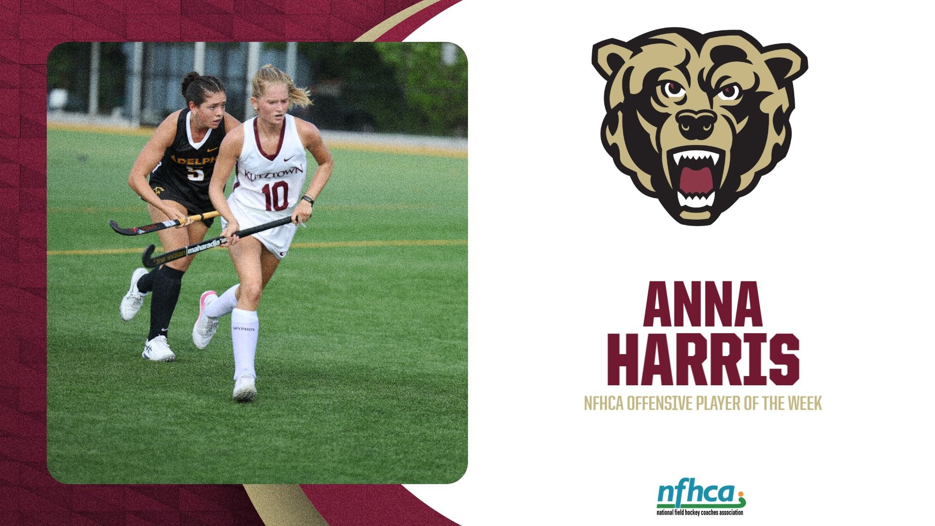 Anna Harris NFHCA Offensive Player of the Week 9/16/26