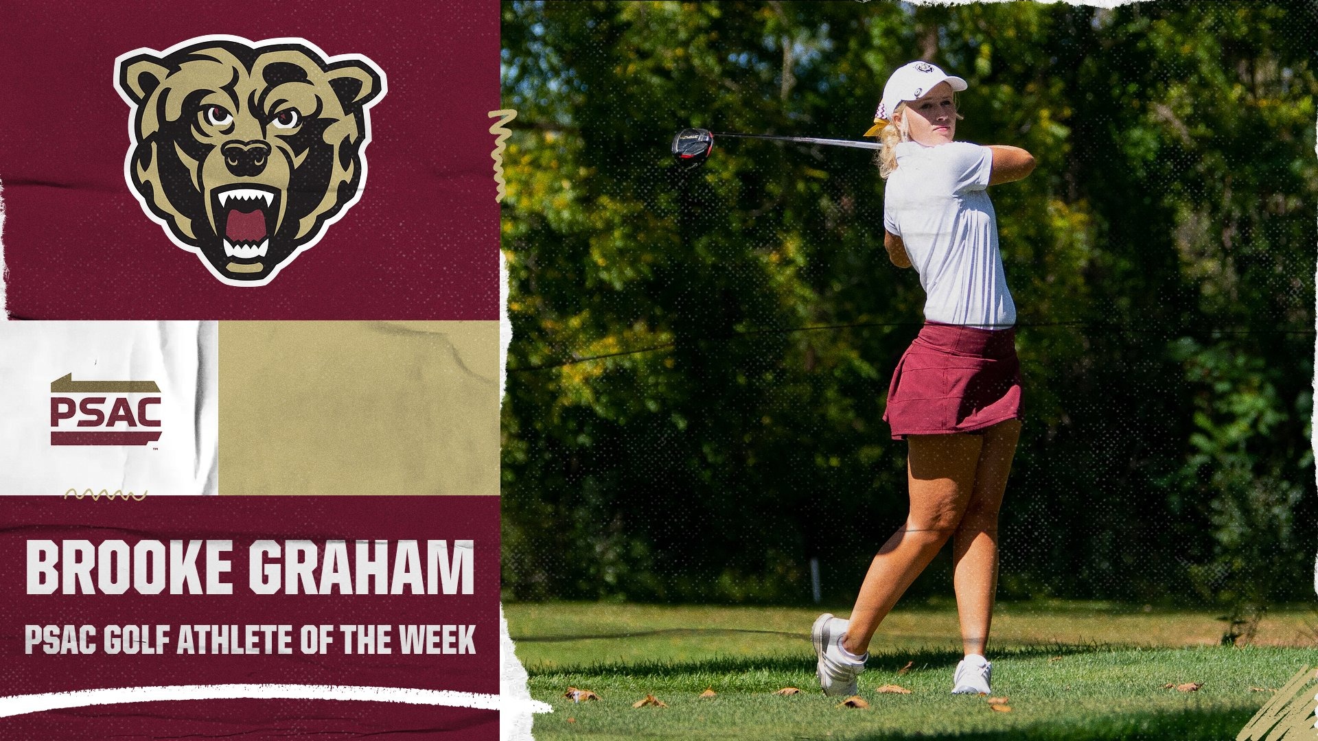 Brooke Graham PSAC Golf Athlete of the Week graphic, 9/17/26
