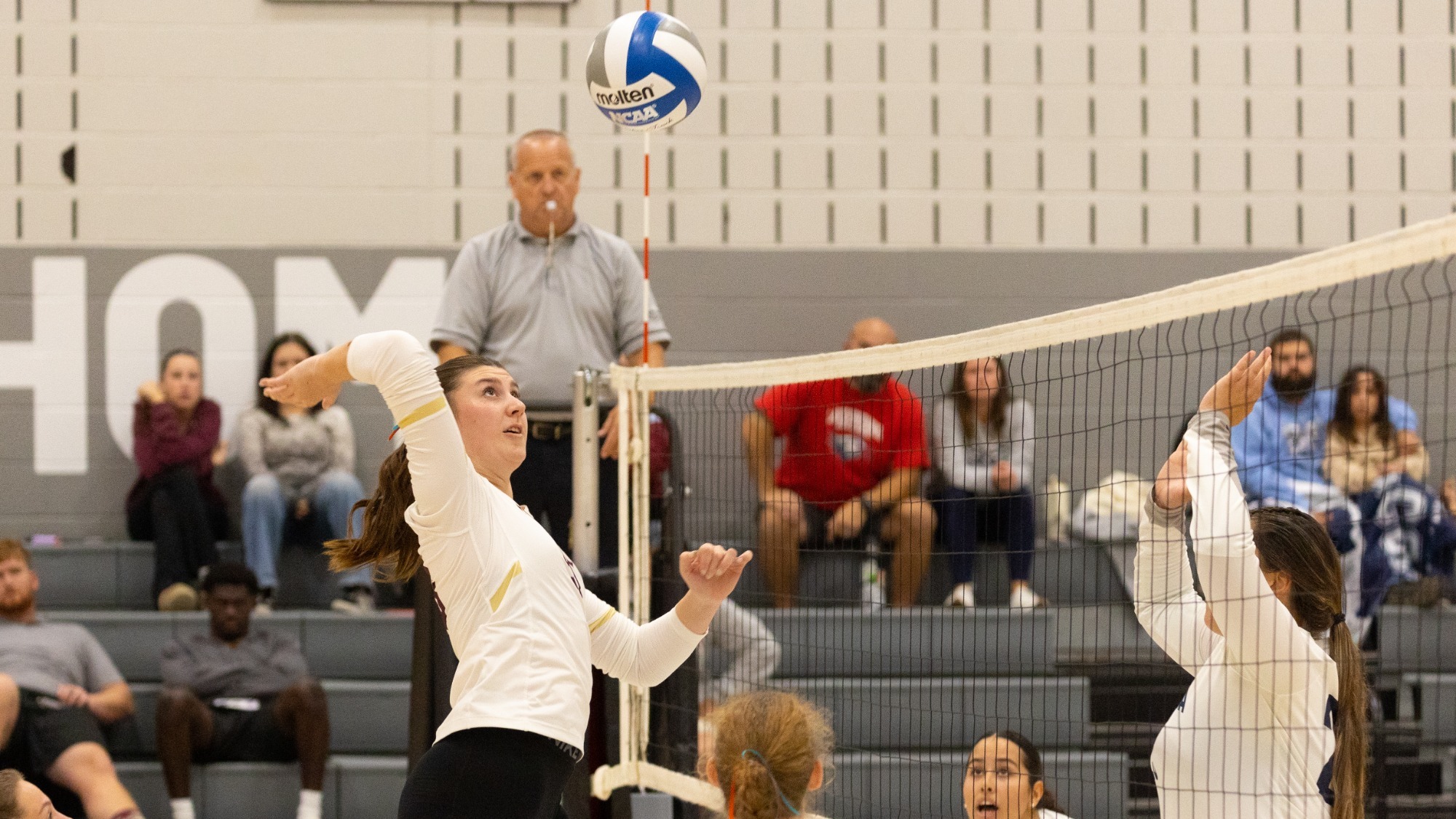 Emily Leppert attempting a kill vs. Lackawanna, 9/22/26