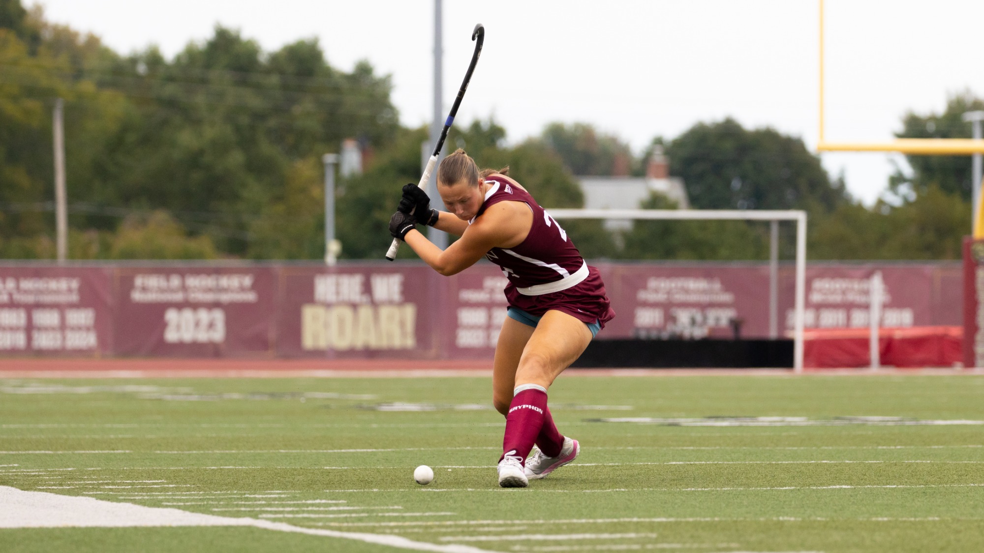 Marlee Fetrow of the Kutztown University field hockey team competes against No. 1 Shippensburg on Sept. 17, 2026.