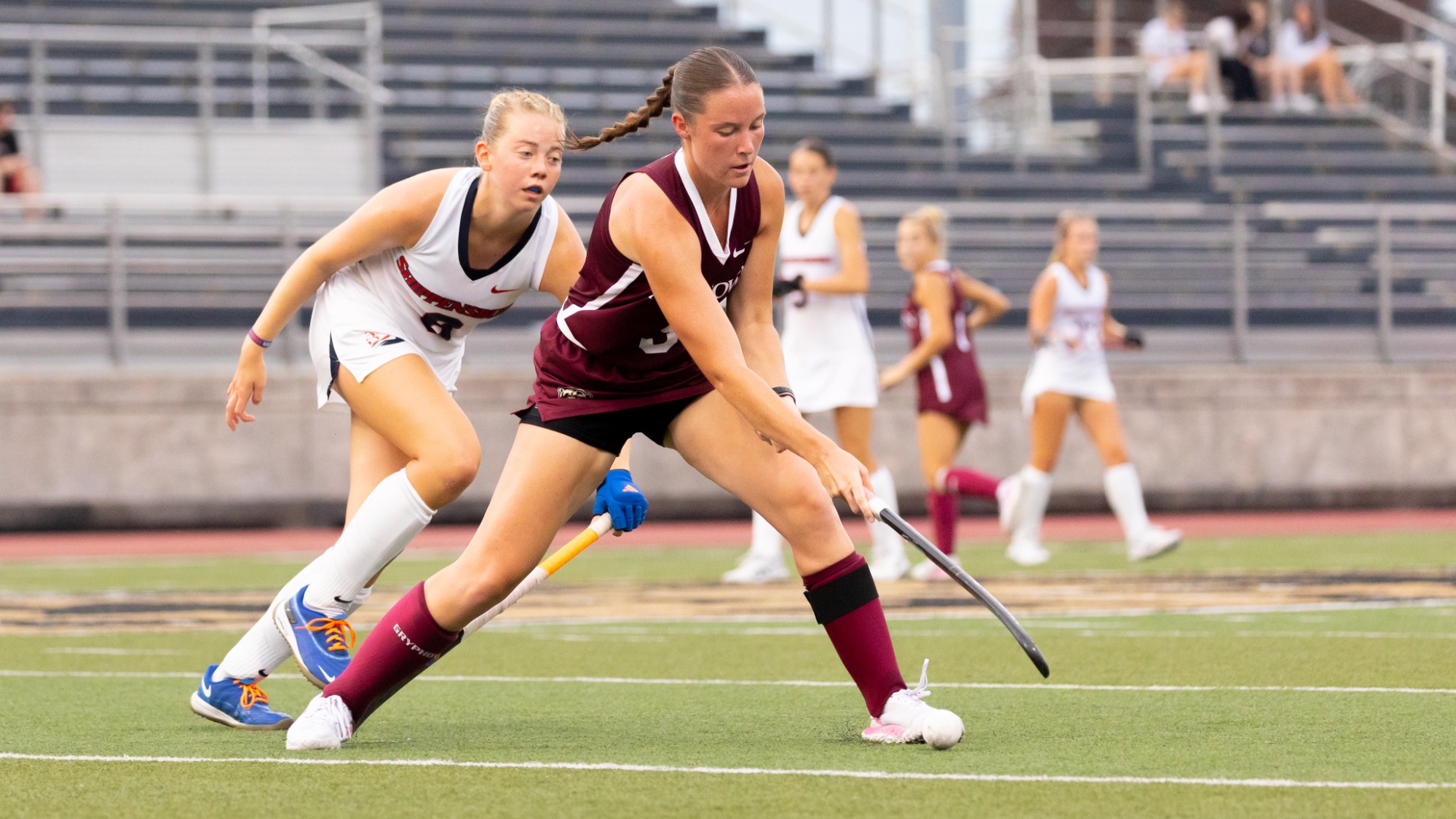 Jessica Traynor of the Kutztown University field hockey team competes against No. 1 Shippensburg on Sept. 17, 2026.