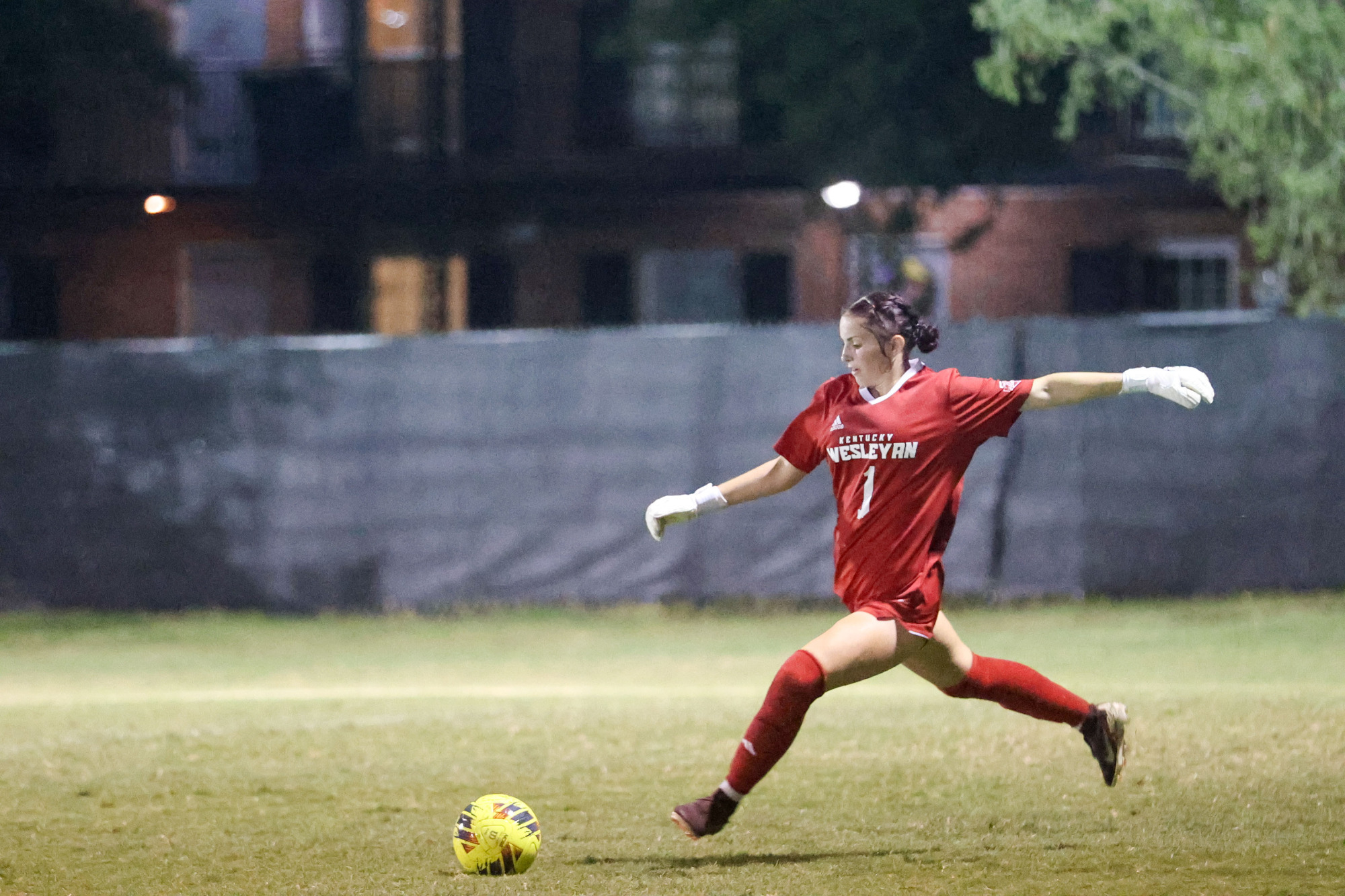 goalkeeper Abby Payne (1) attends an event