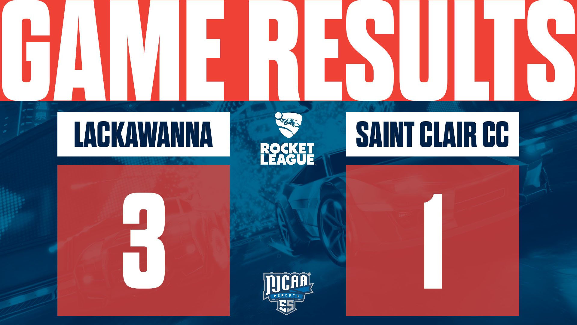 Rocket League Game Result 11.29.21 Saint Clair County CC