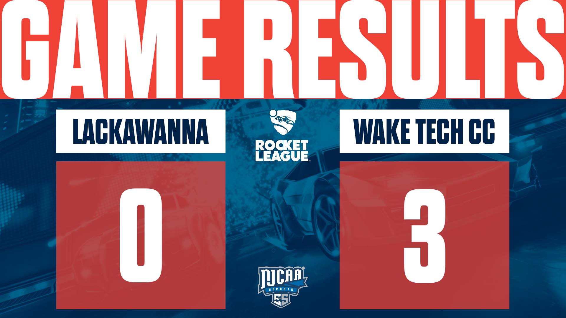 Rocket League Game Result 12.2.21 Wake Tech