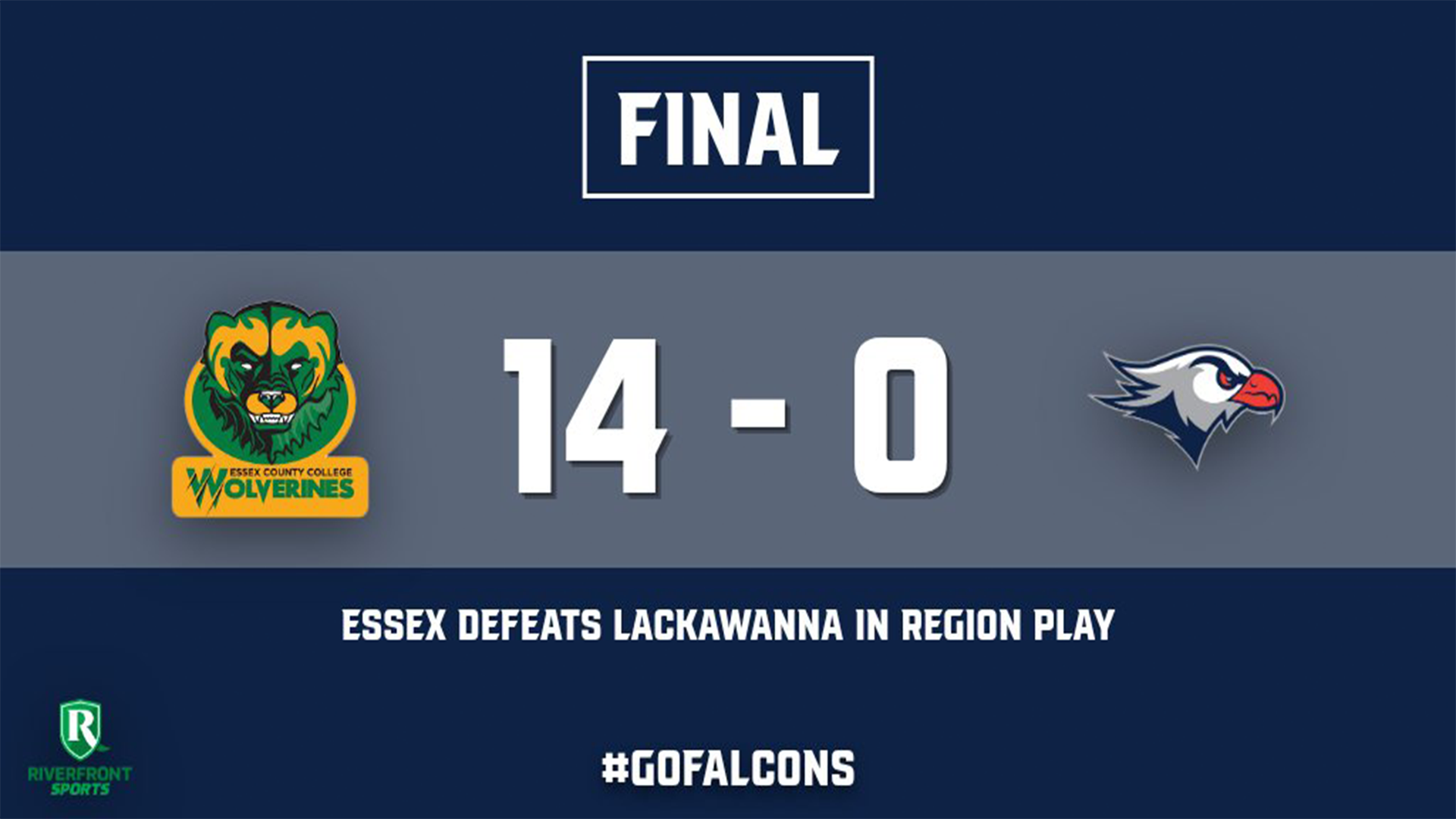 LC MSOC Final Score Graphic vs. Essex County College 10-18-25 Landscape