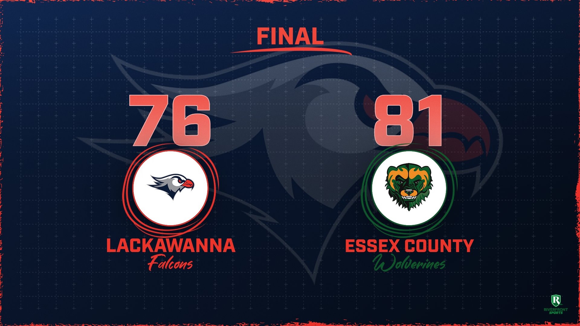 LC MBB Final Score Graphic vs. Essex County College 12-16-25 Landscape