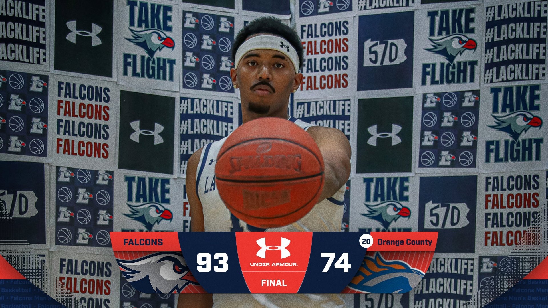 LC MBB Final Score Graphic vs. SUNY Orange 1-22-26 Landscape