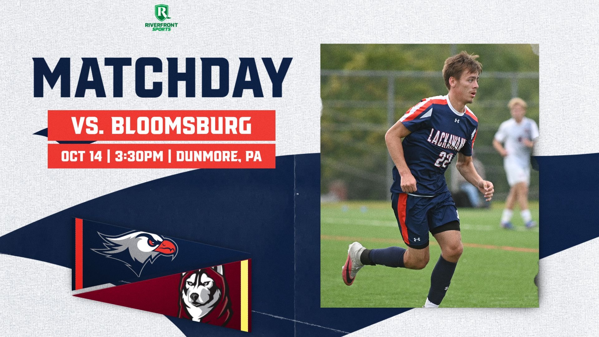 LC MSOC Gameday Graphic vs. Bloomsburg 10-14-26 Landscape