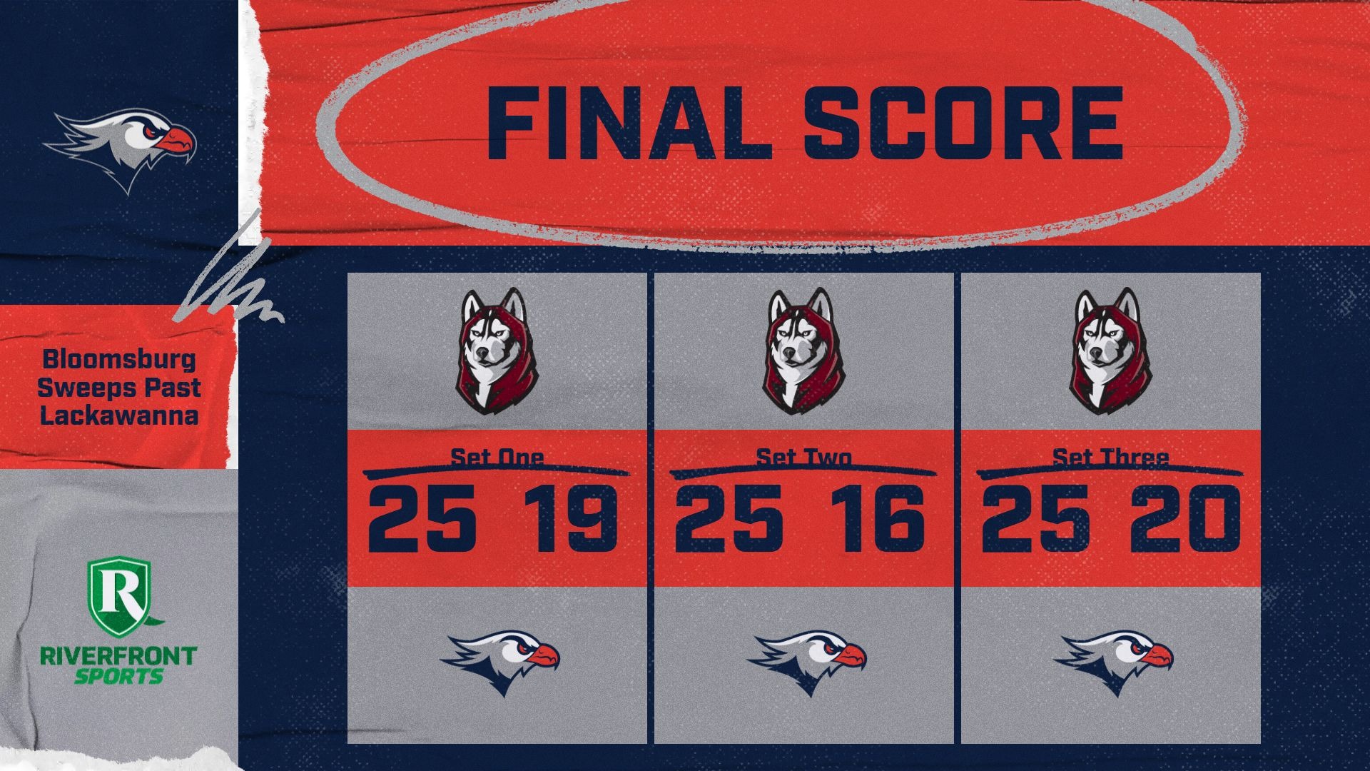 LC WVB Final Score Graphic vs. Bloomsburg 10-17-26 Landscape