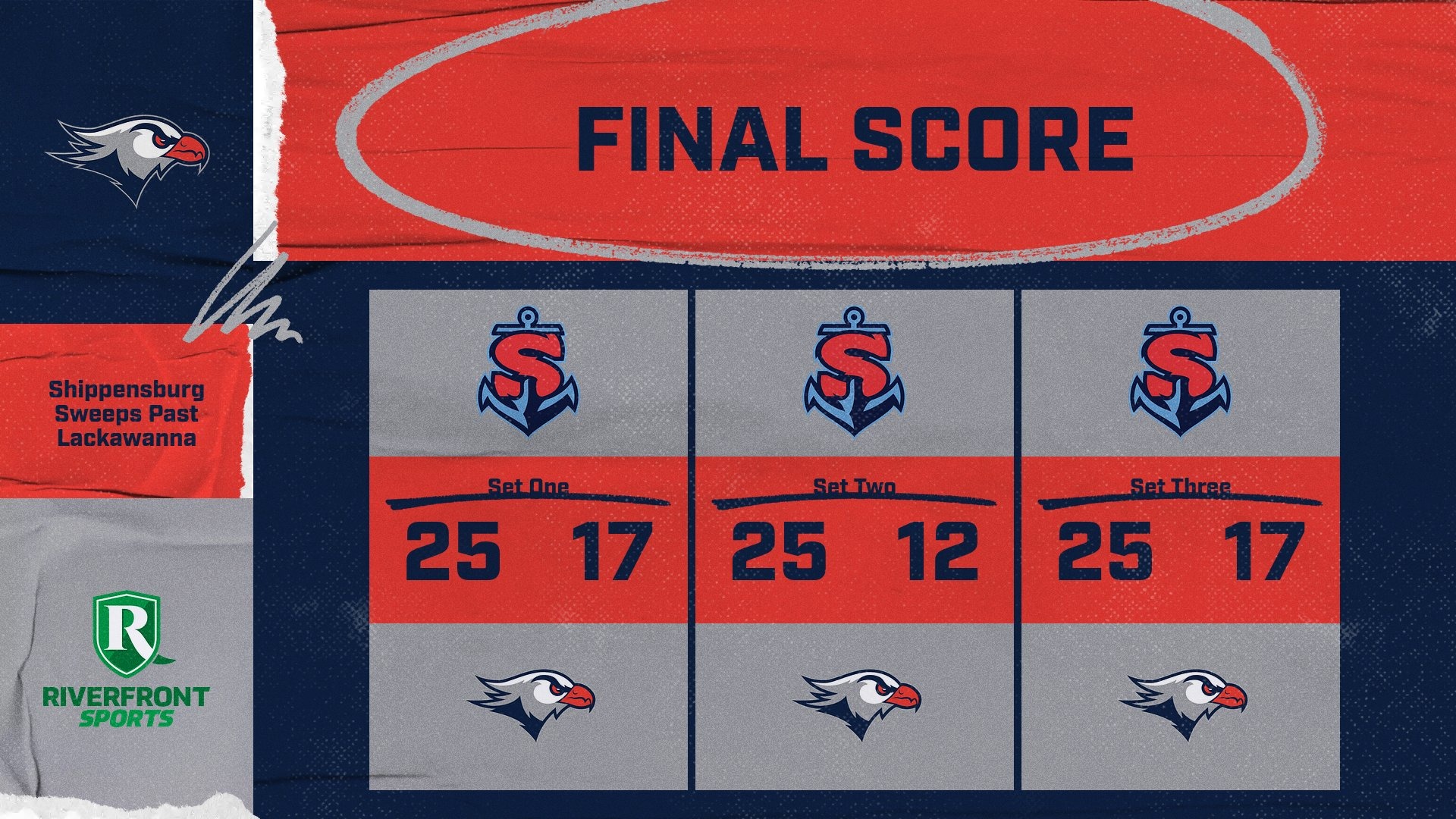 LC WVB Final Score Graphic vs. Shippensburg 10-2-26 Landscape