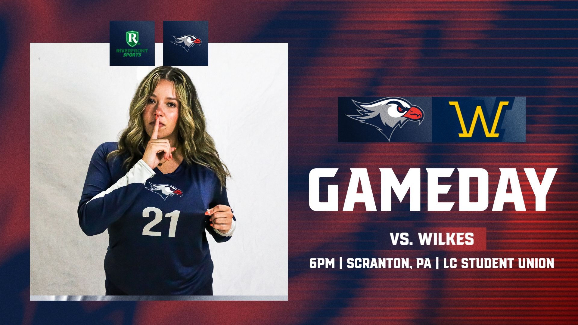 LC WVB Gameday Graphic vs. Wilkes 10-21-26 Landscape