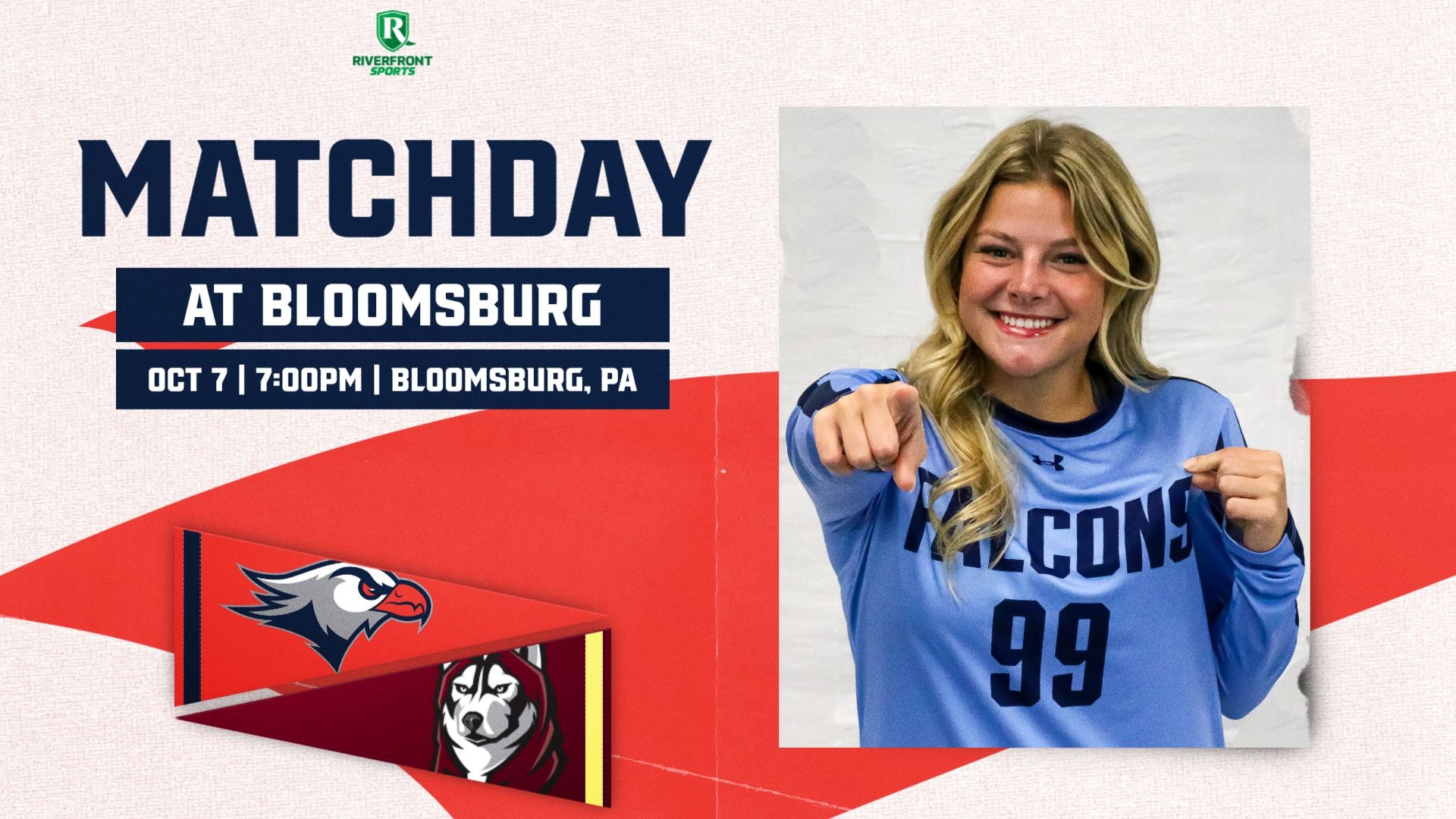 LC WSOC Gameday Graphic vs. Bloomsburg 10-7-26 Landscape