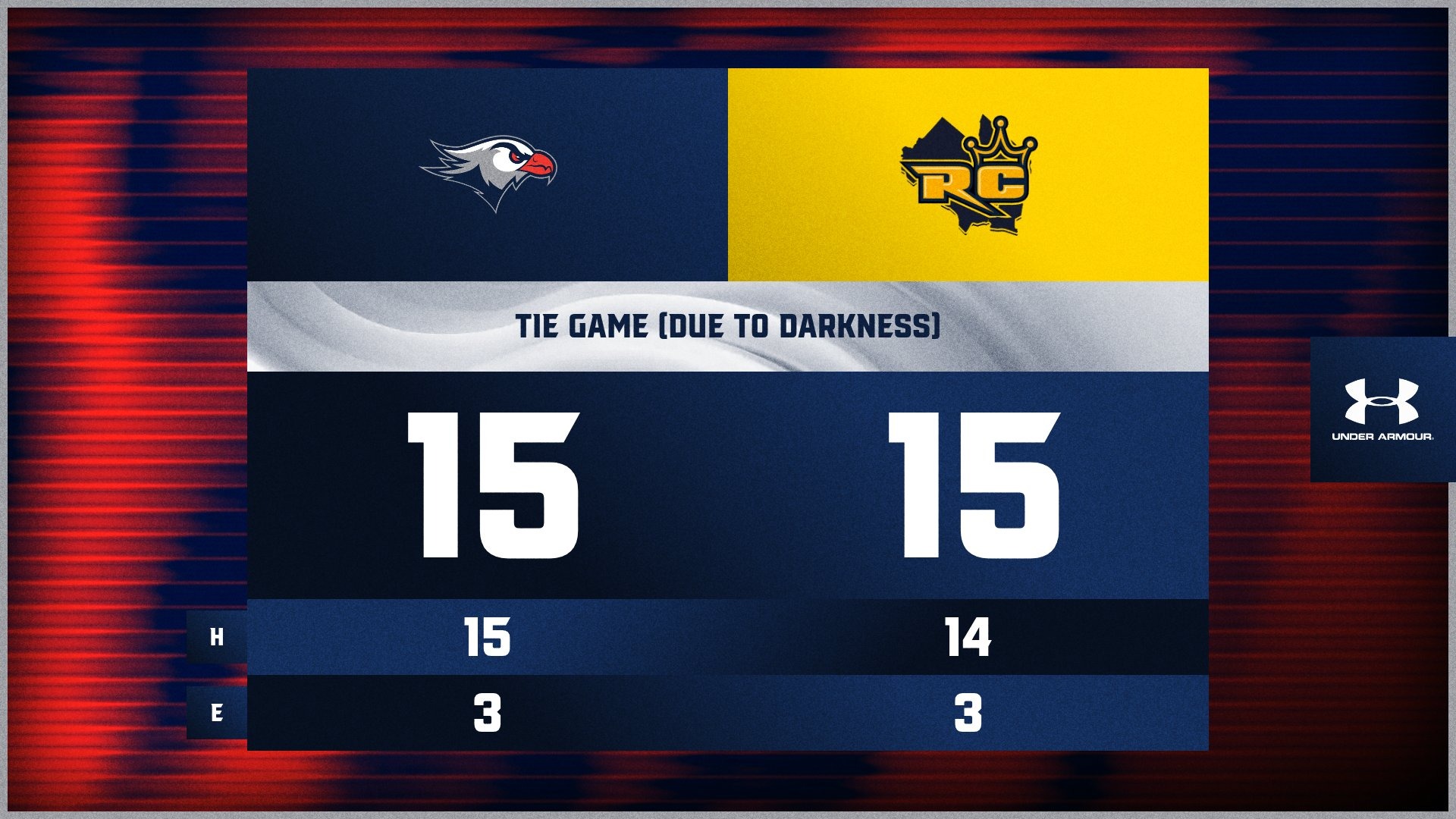 LC BASE Final Score Graphic vs. RCSJ Cumberland 3-24-26 Landscape