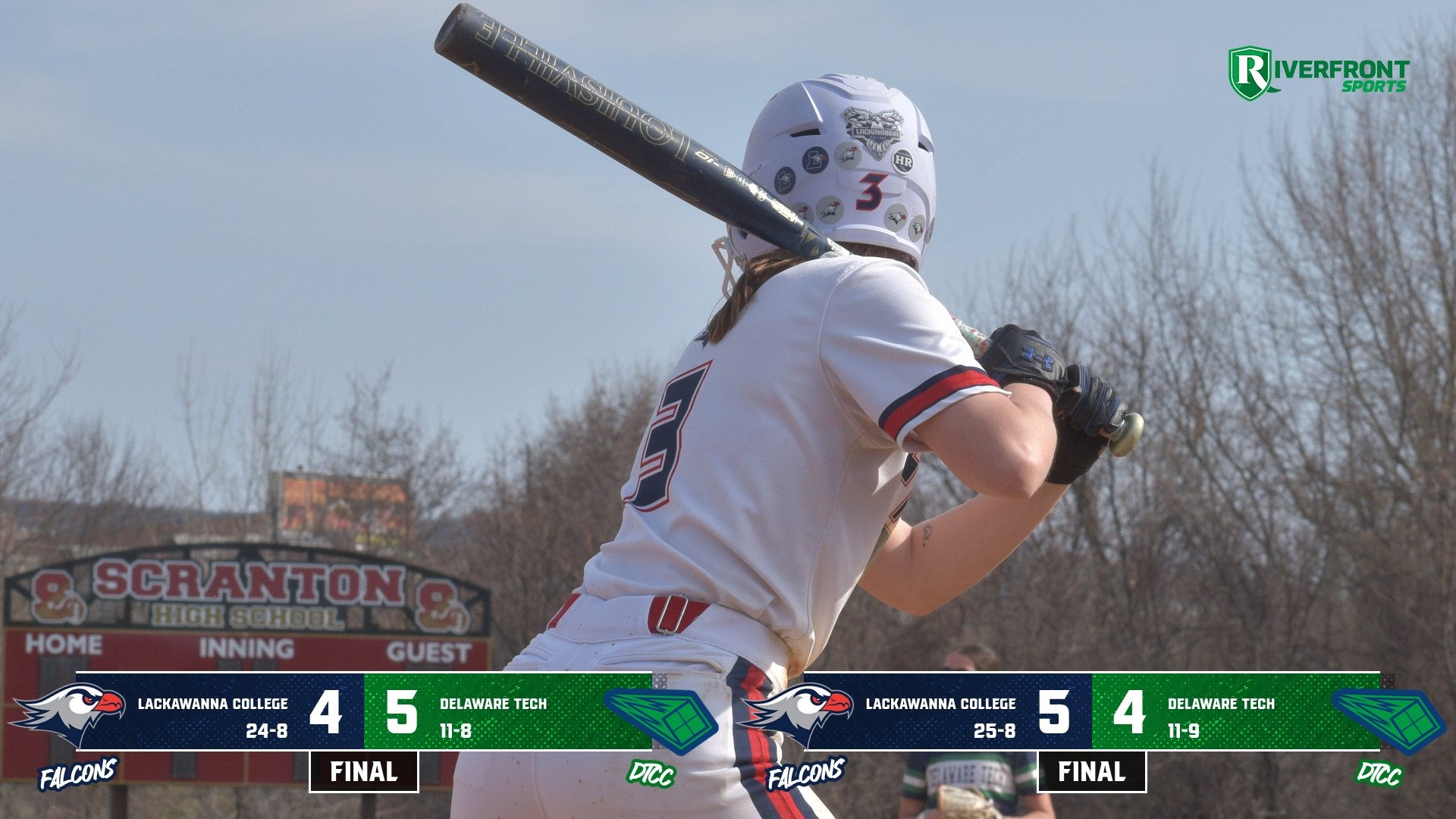 LC SB Final Score Graphic vs. Delaware Tech CC 4-4-26 Landscape