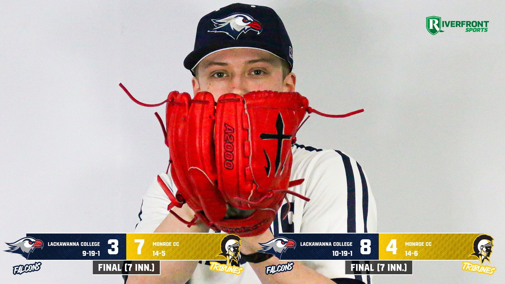 LC BASE Final Score Graphic vs. Monroe CC 4-8-26 Landscape