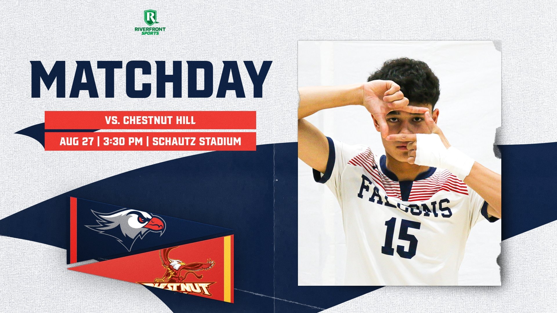 LC MSOC Gameday Graphic vs. Chestnut Hill 8-27-26 Landscape