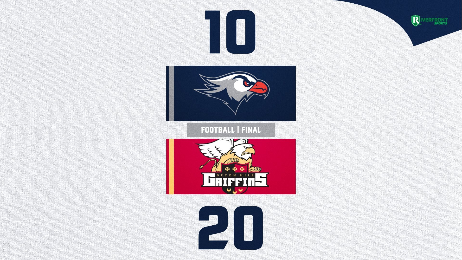 LC FB Final Score Graphic vs. Seton Hill 9-12-26 Landscape