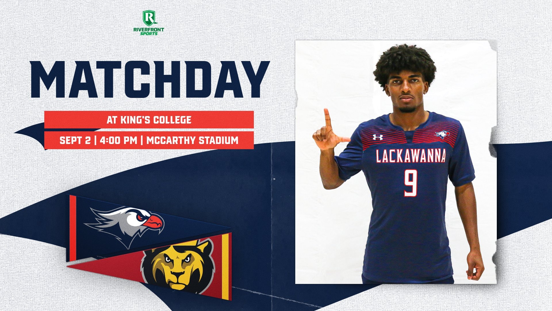 LC MSOC Gameday Graphic vs. King's College 9-2-26 Landscape