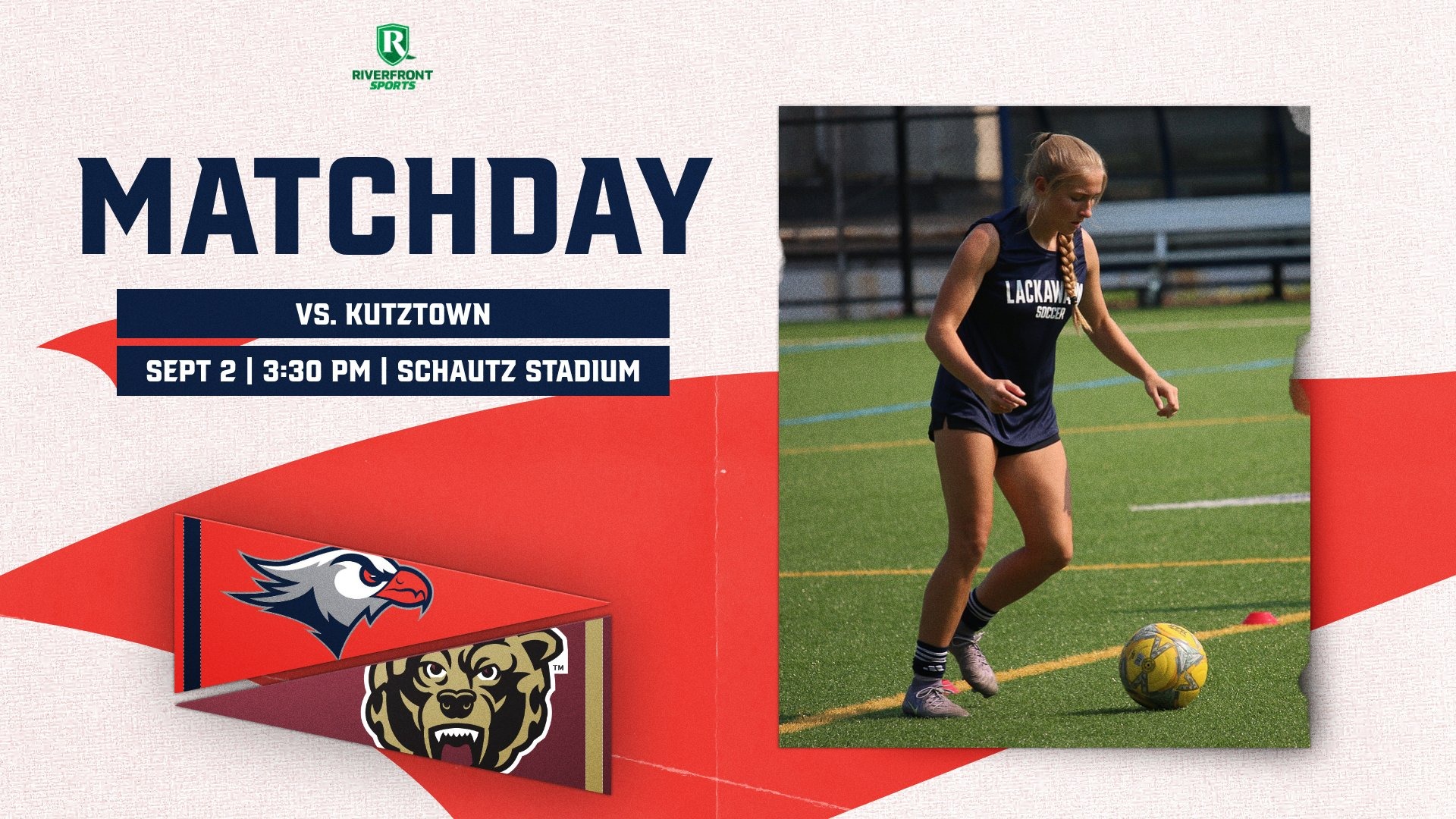 LC WSOC Gameday Graphic vs. Kutztown 9-2-26 Landscape
